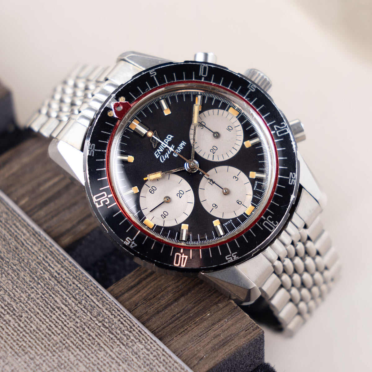 Vintage Enicar Aqua Graph Mk2 072-02-02, dealer photograph 1
