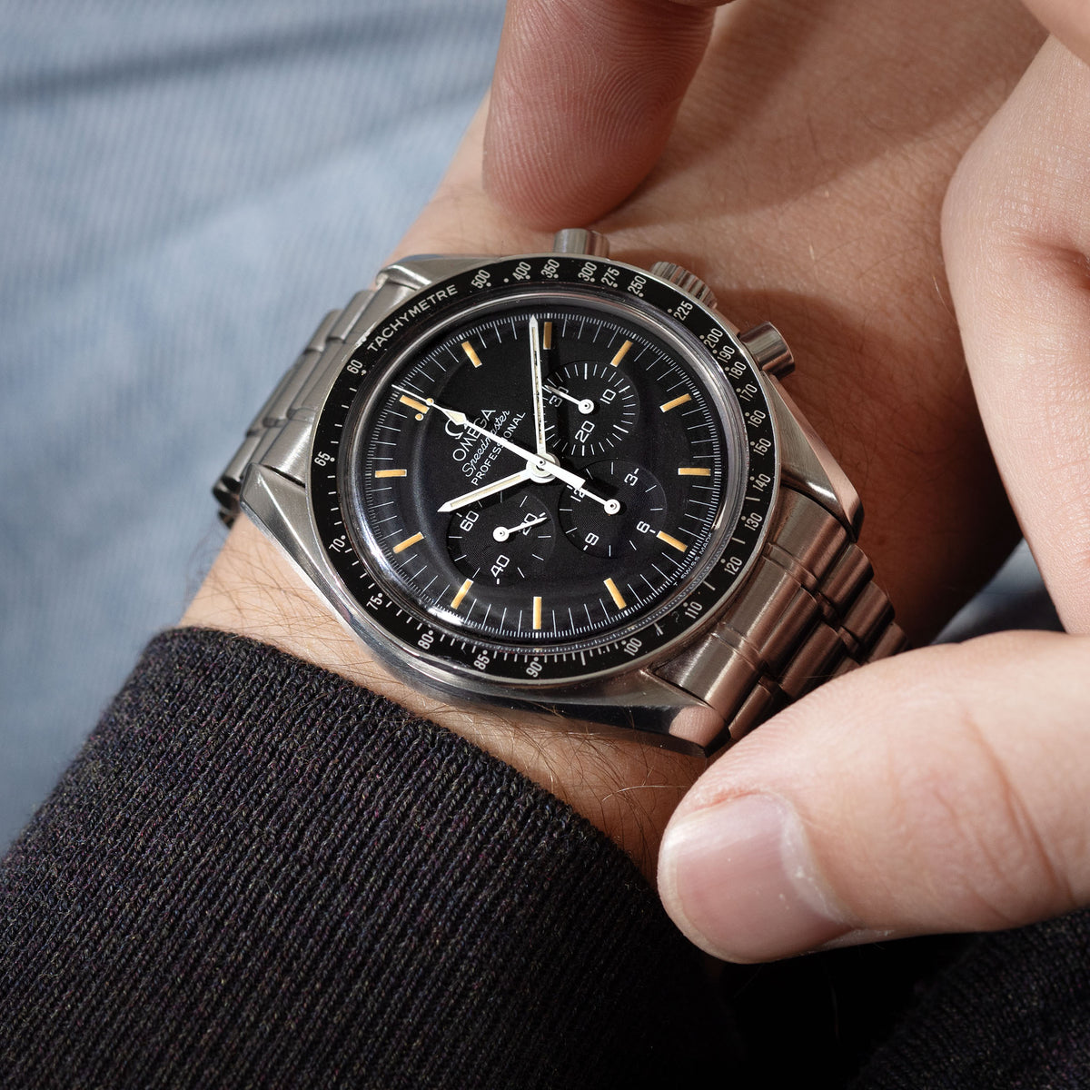 Speedmaster Pro Omega Speedmaster Professional Tritium Dial Box and Papers Ref 145.002