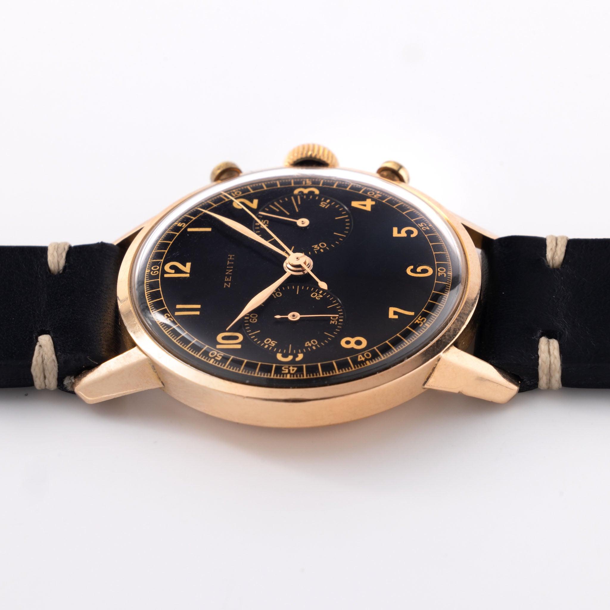 Zenith Chronograph 18k Pink Gold with Military provenance