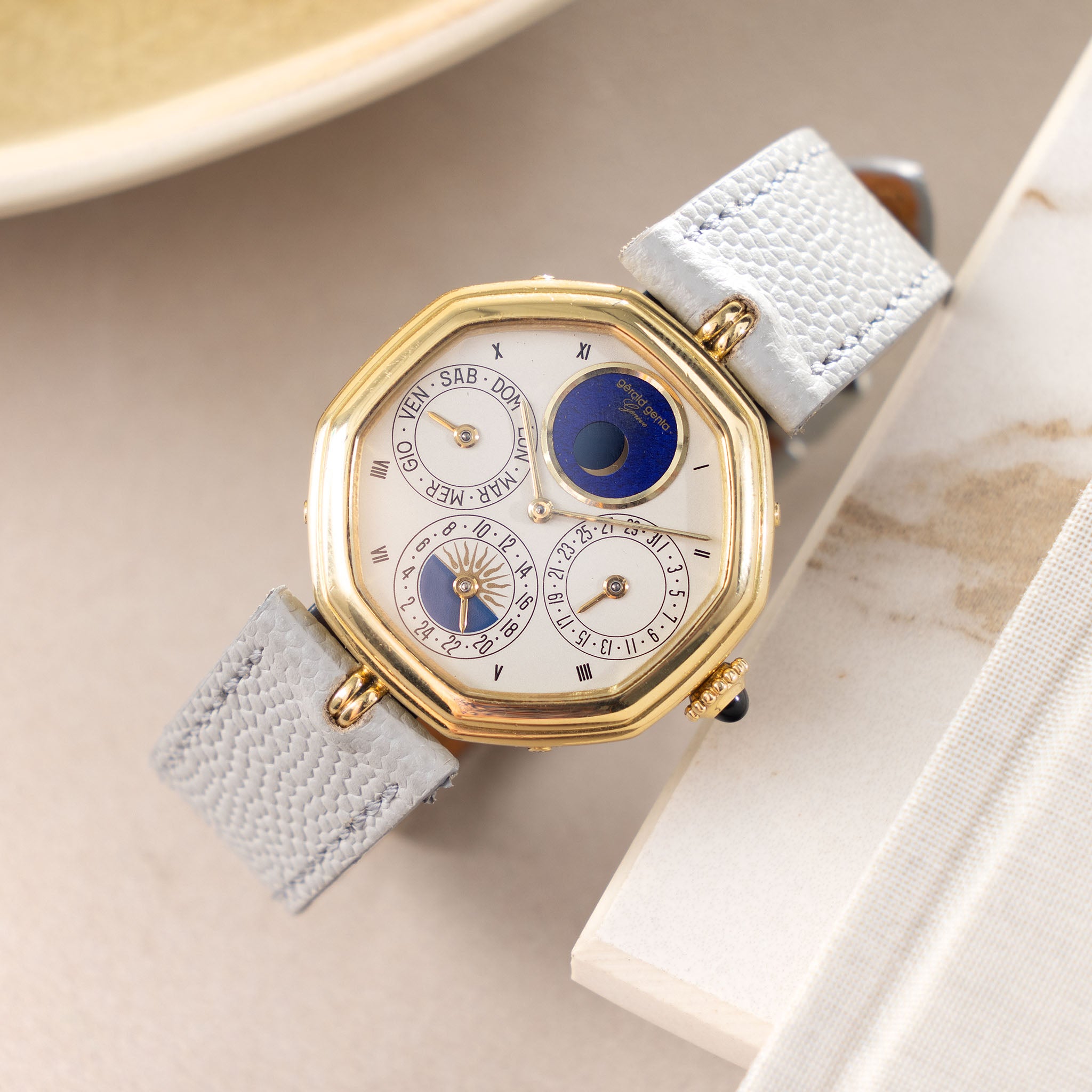 Gerald Genta “Succes“ Day Date Moon Phase Ref 2747