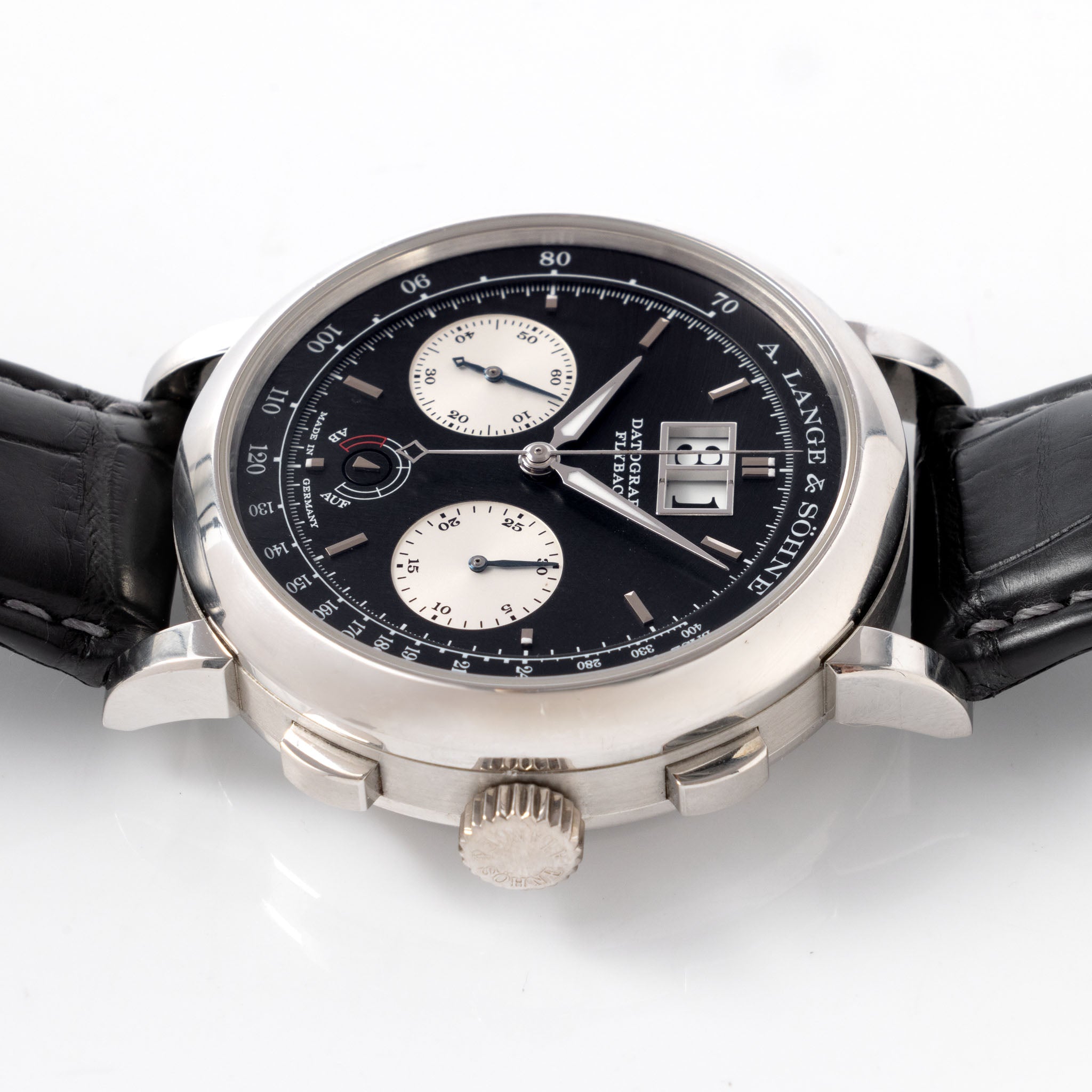 A. Lange & Söhne Datograph Flyback Chronograph 405.035 up/down in Platinum with box and papers