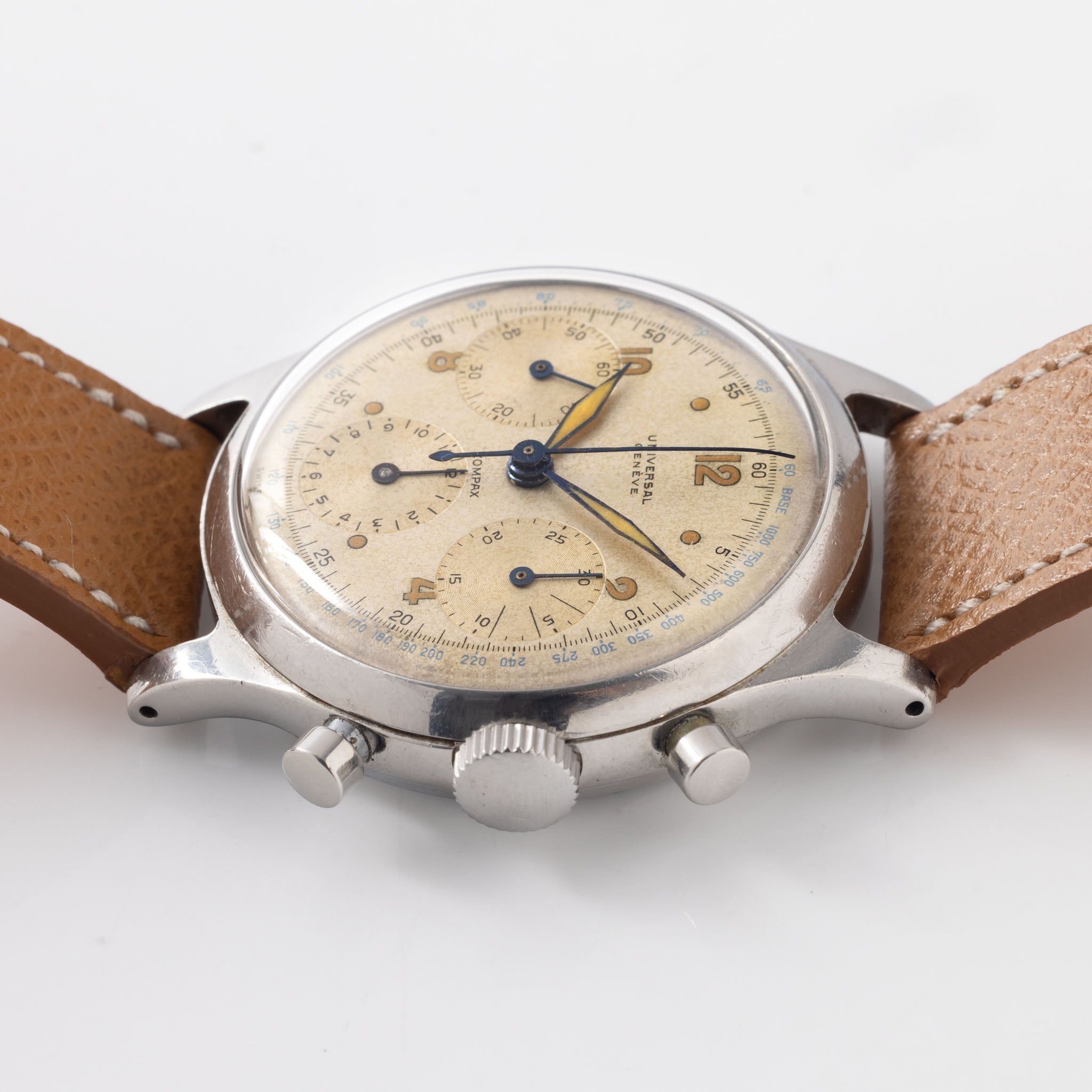 Universal Genève Compax Chronograph in Steel Screw-Down Case