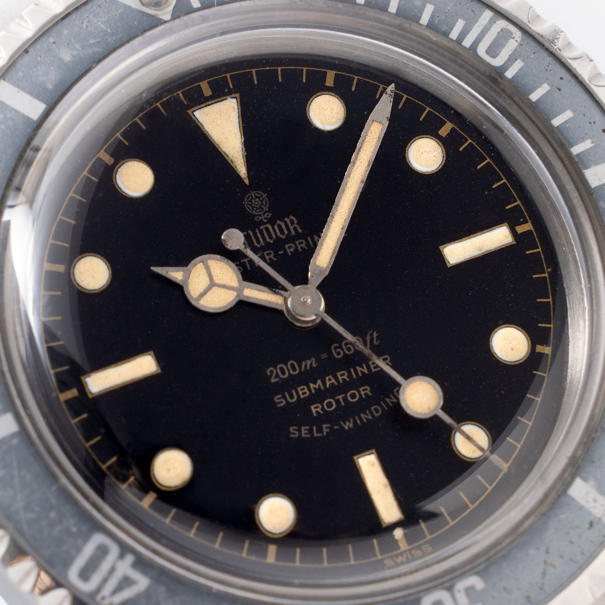 Tudor Submariner Lollipop Hand Chapter ring "exclamation point" dial Ref 7928