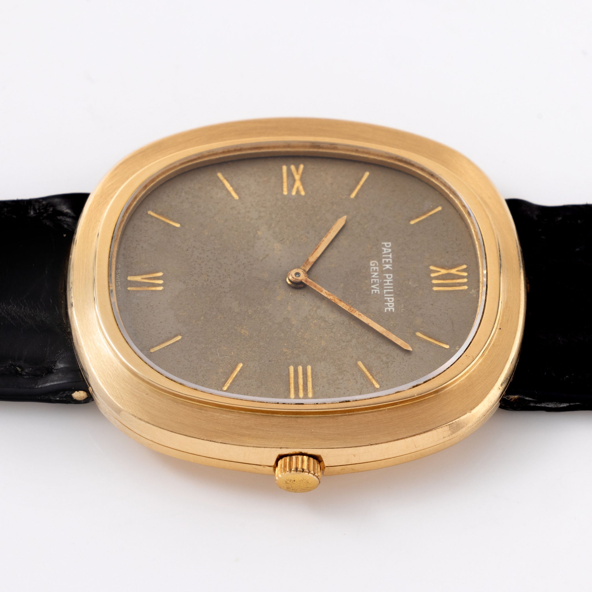 Patek Philippe “Grand Ellipse” in 18k Yellow Gold Tropical Dial Ref 3589