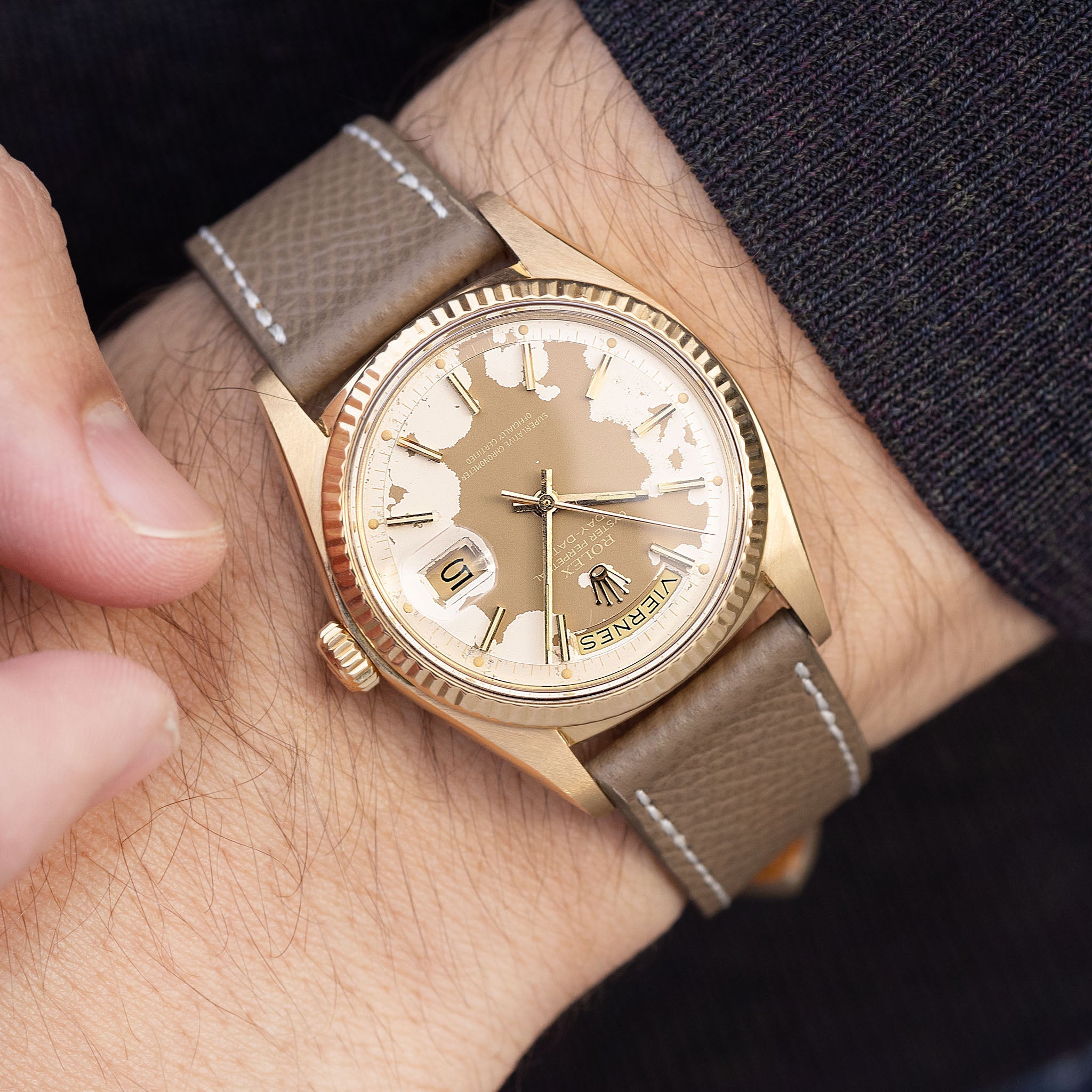 Rolex Day-Date with Unique Patina Dial Ref. 1803 in 18K Yellow Gold