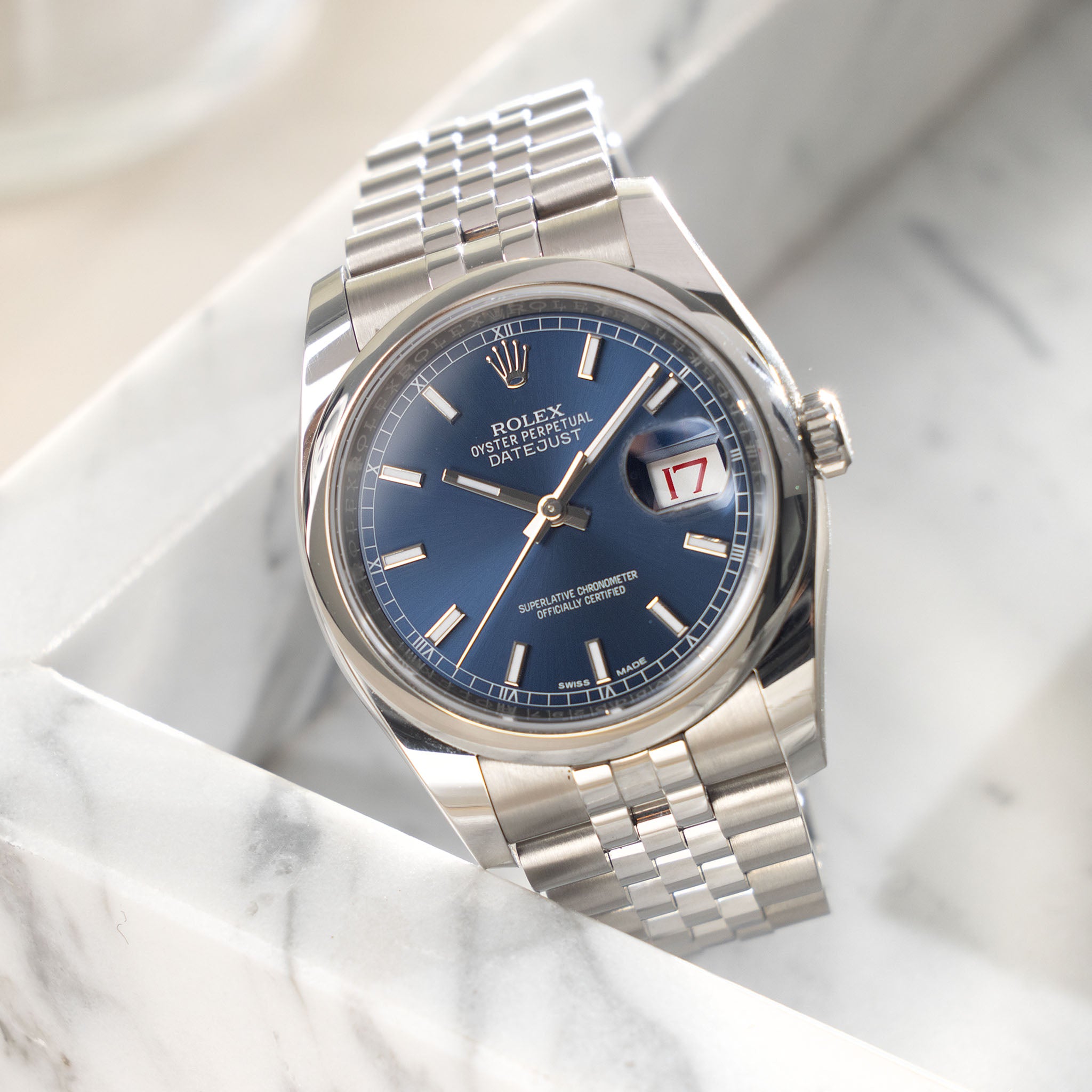 Rolex Datejust Blue Dial Full-Set Ref. 116200