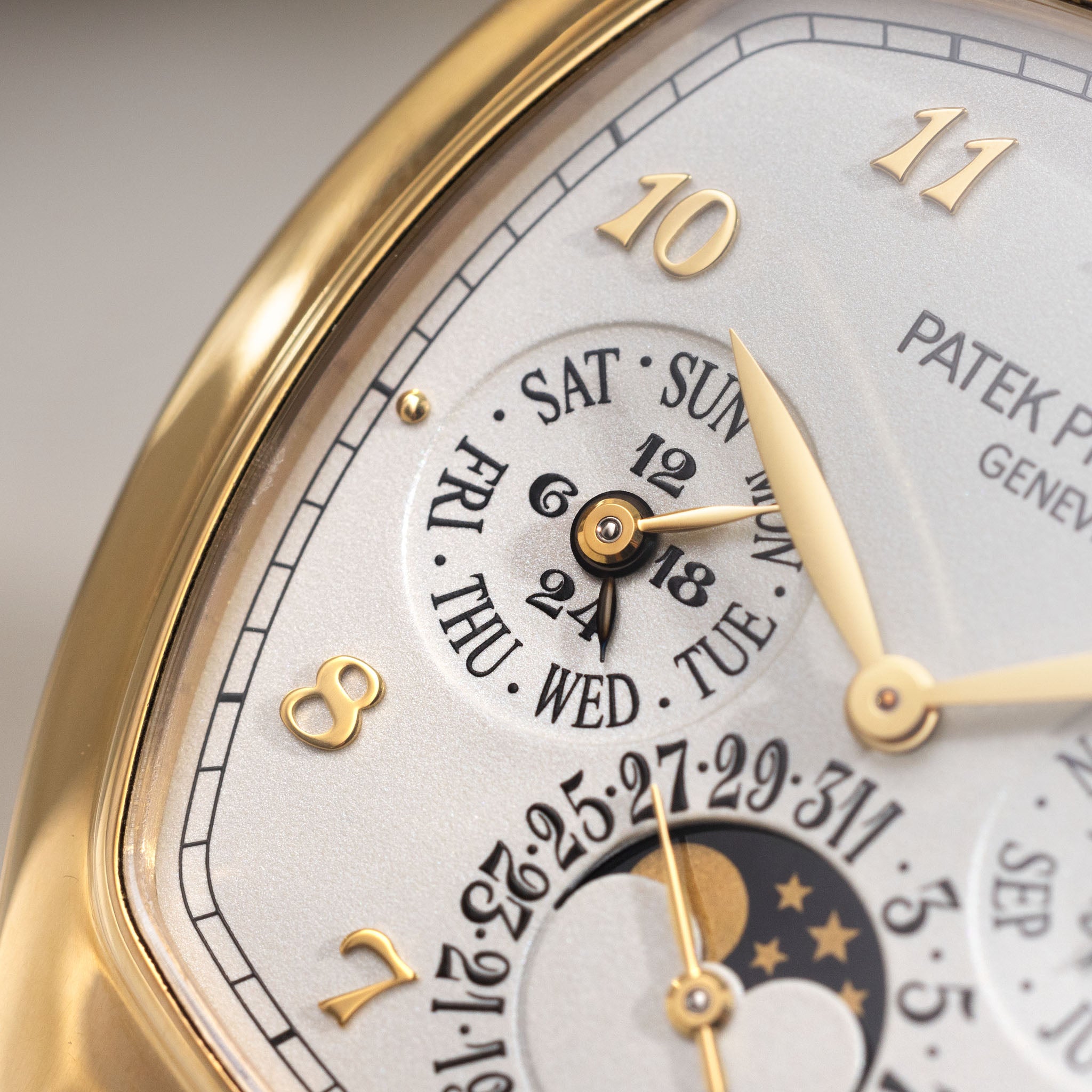 Patek Philippe Cushion Shaped Perpetual Calendar in 18k Yellow Gold Ref. 5940J with Original Certificate of Origin