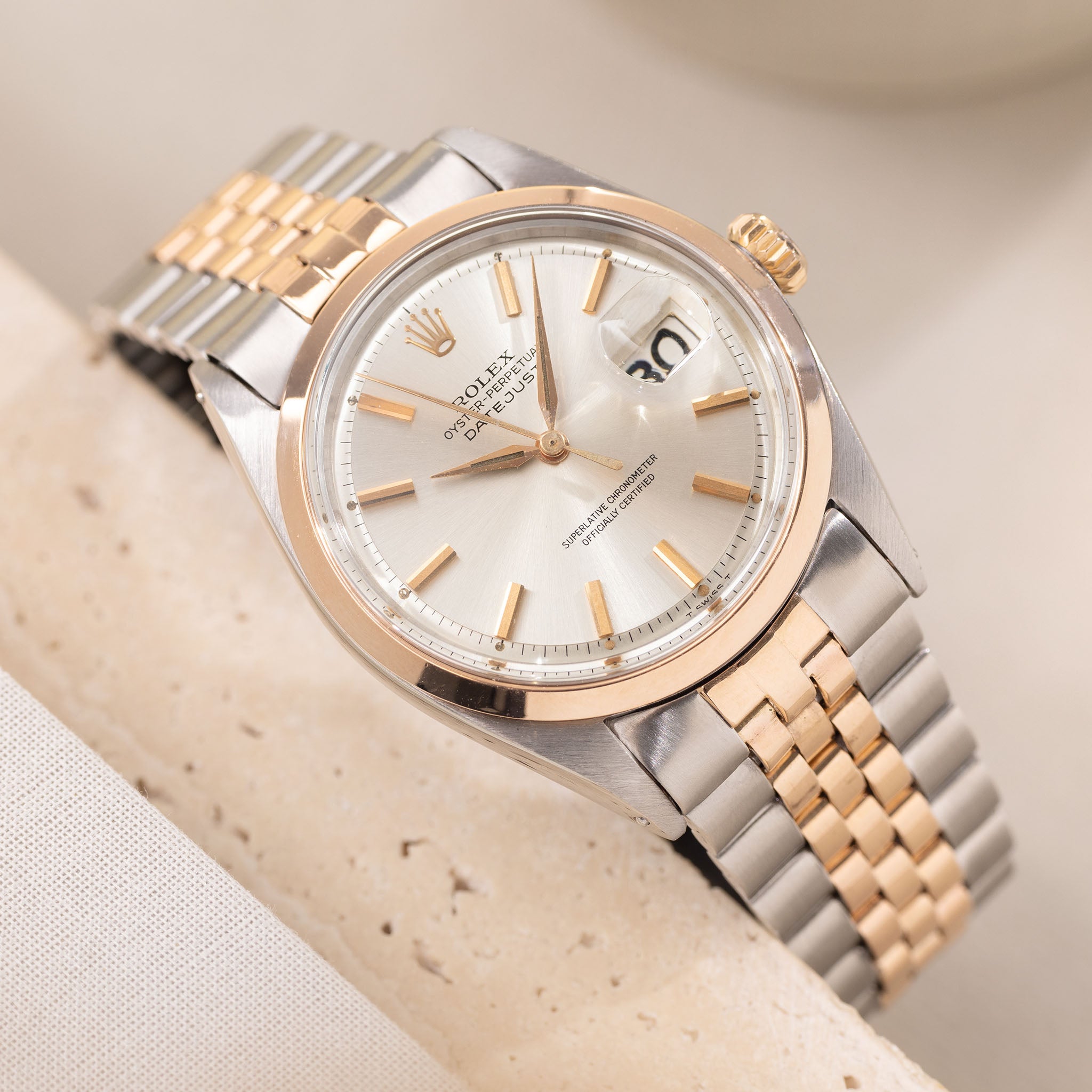 Rolex Datejust 1600 in steel and rose gold with alpha hands - incoming