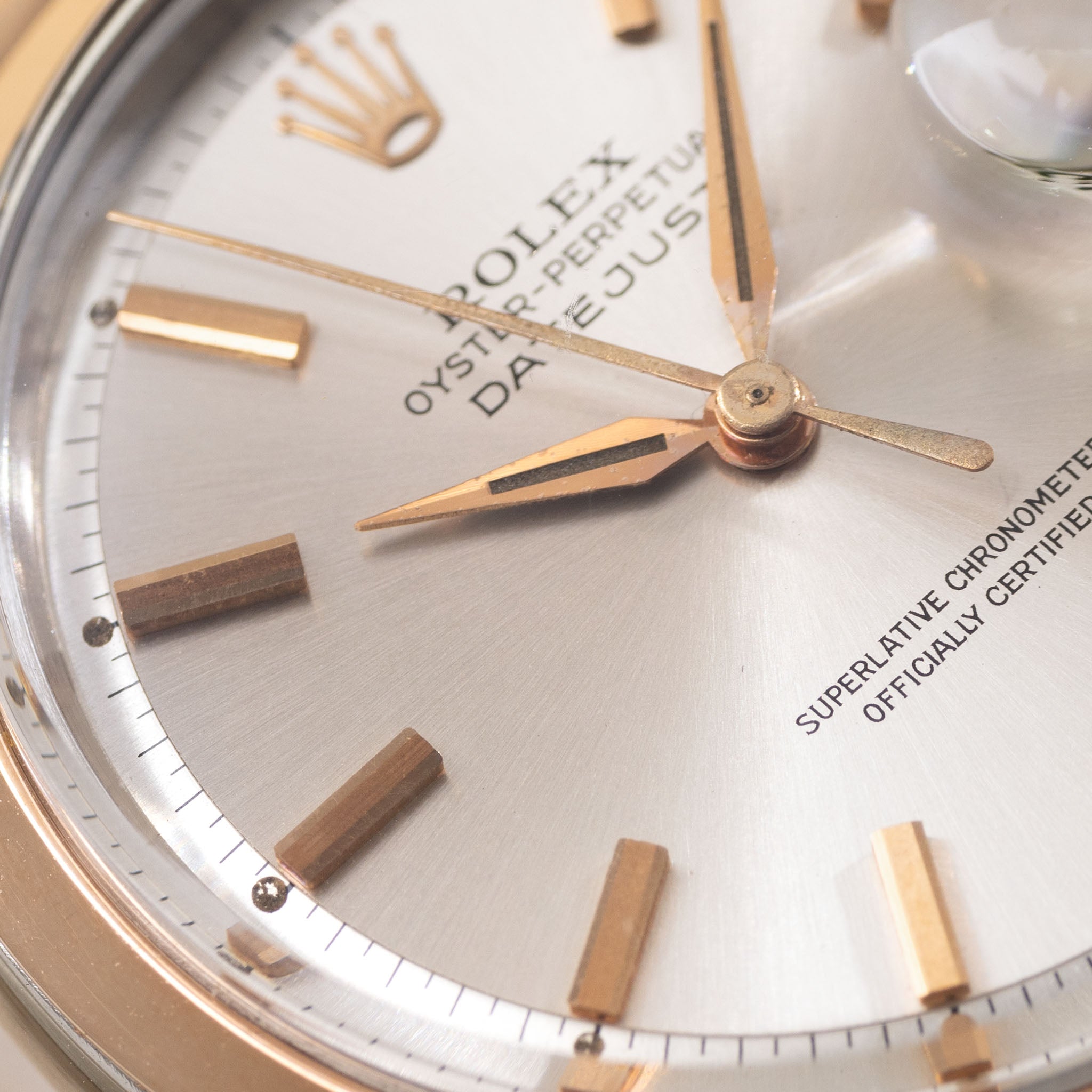 Rolex Datejust Silver Dial Steel and Rose Gold Ref. 1600