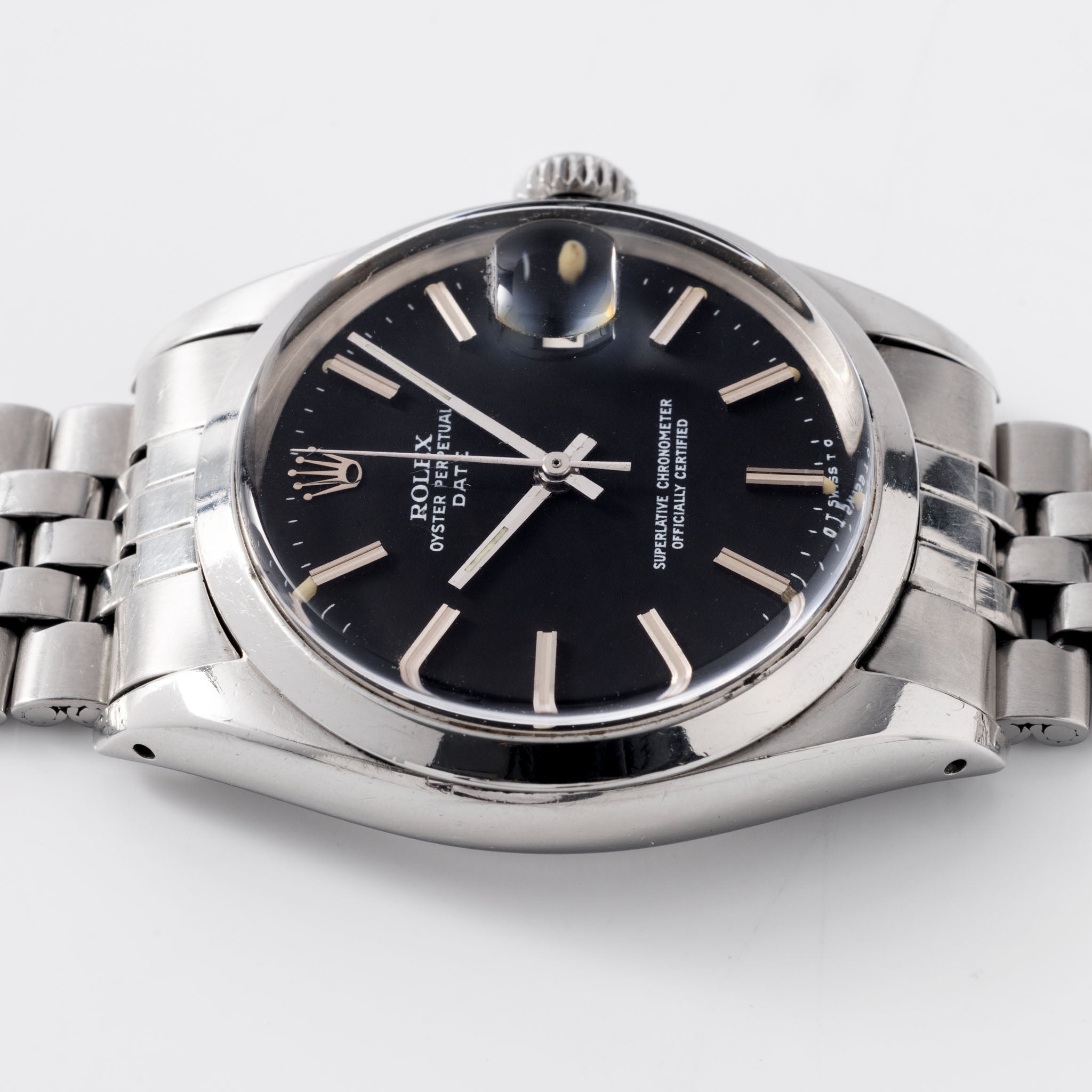 Rolex Oyster-Perpetual Date Black Sigma Dial Ref 1500