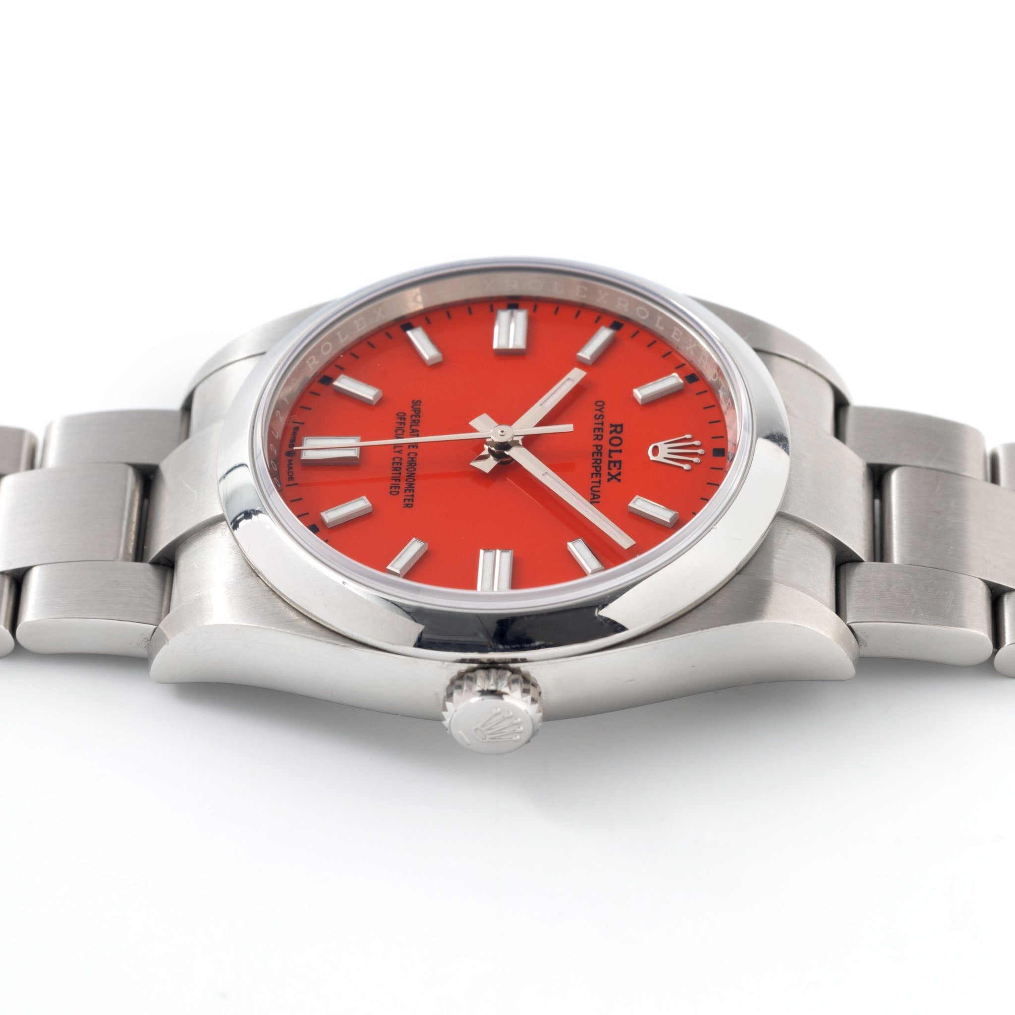 Rolex Oyster Perpetual "Coral" Red Dial Full Set Ref 126000