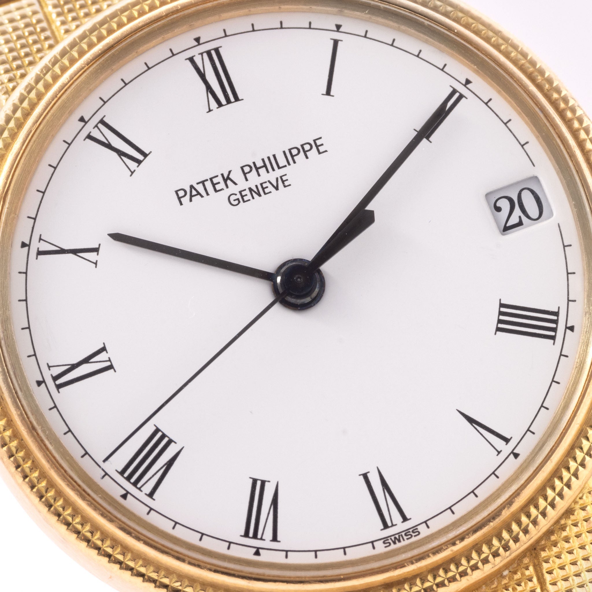 Patek Philippe Calatrava Automatic White Dial in 18k Yellow Gold Ref. 3802J with Integrated Bracelet