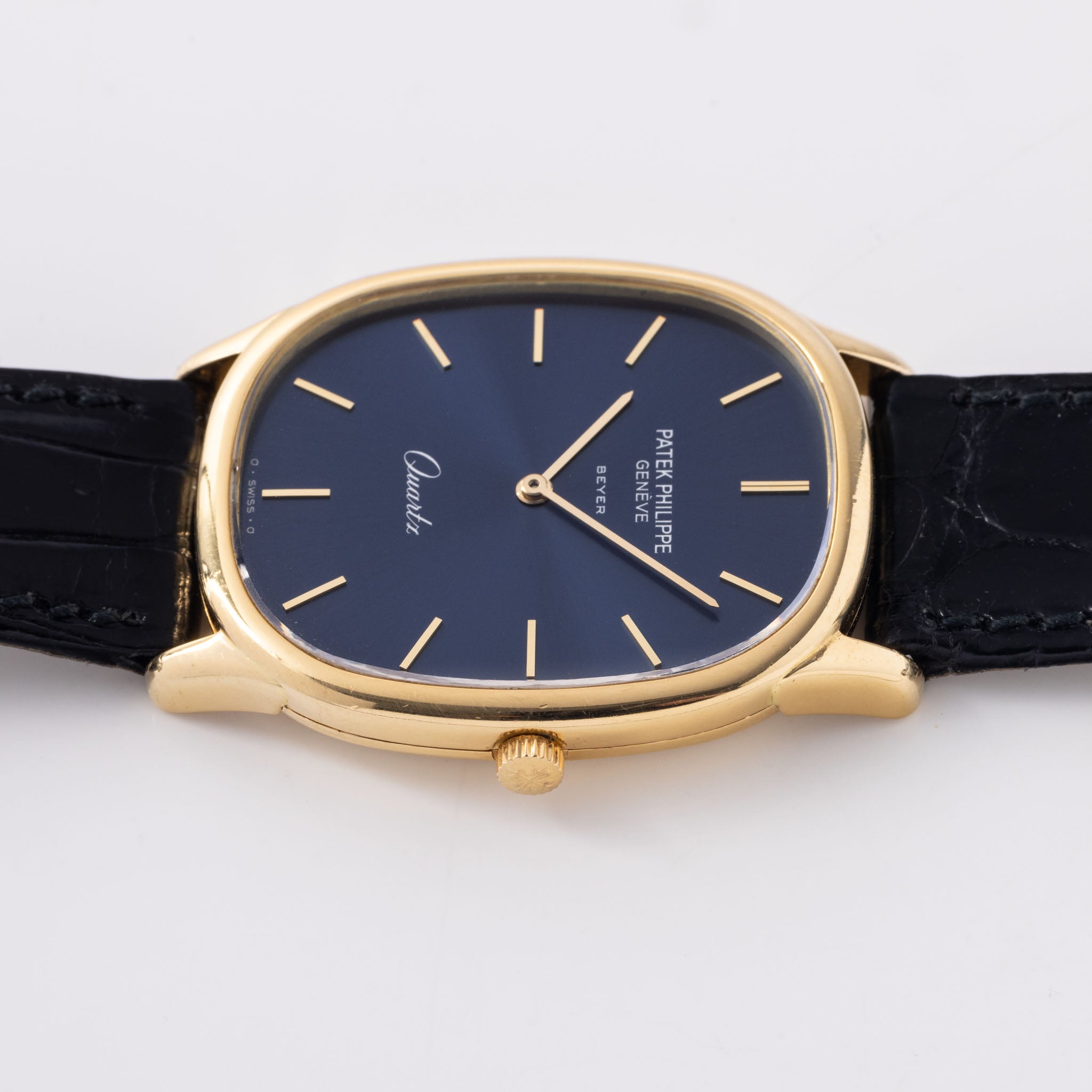 Patek Philippe Golden Ellipse Ref. 3838/1 Beyer Double-Signed with Blue Dial