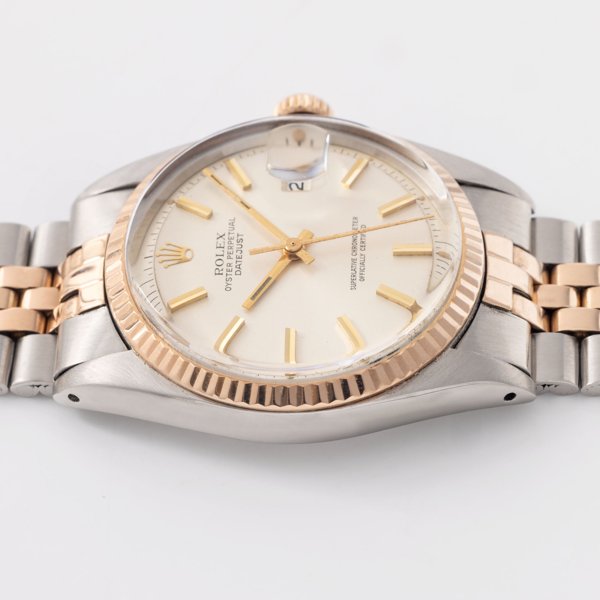 Rolex Datejust Silver Dial Steel and Rose Gold Execution Ref. 1601