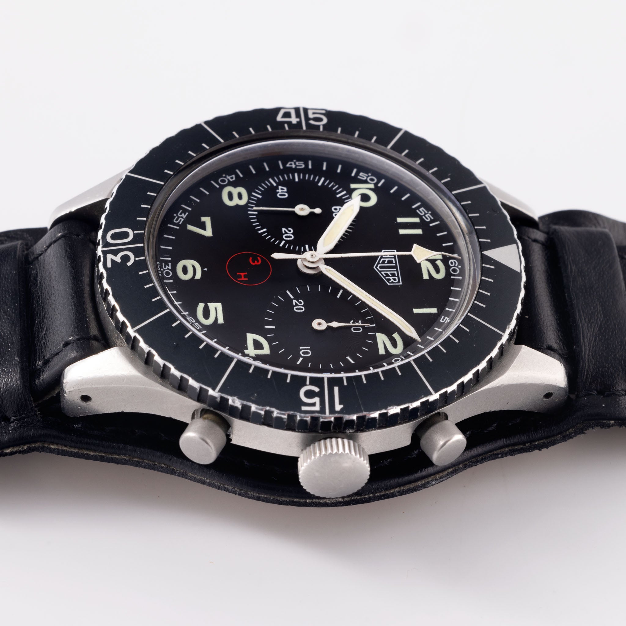 Heuer Chronograph Bundeswehr 1550SG Issued 3H Small T Dial