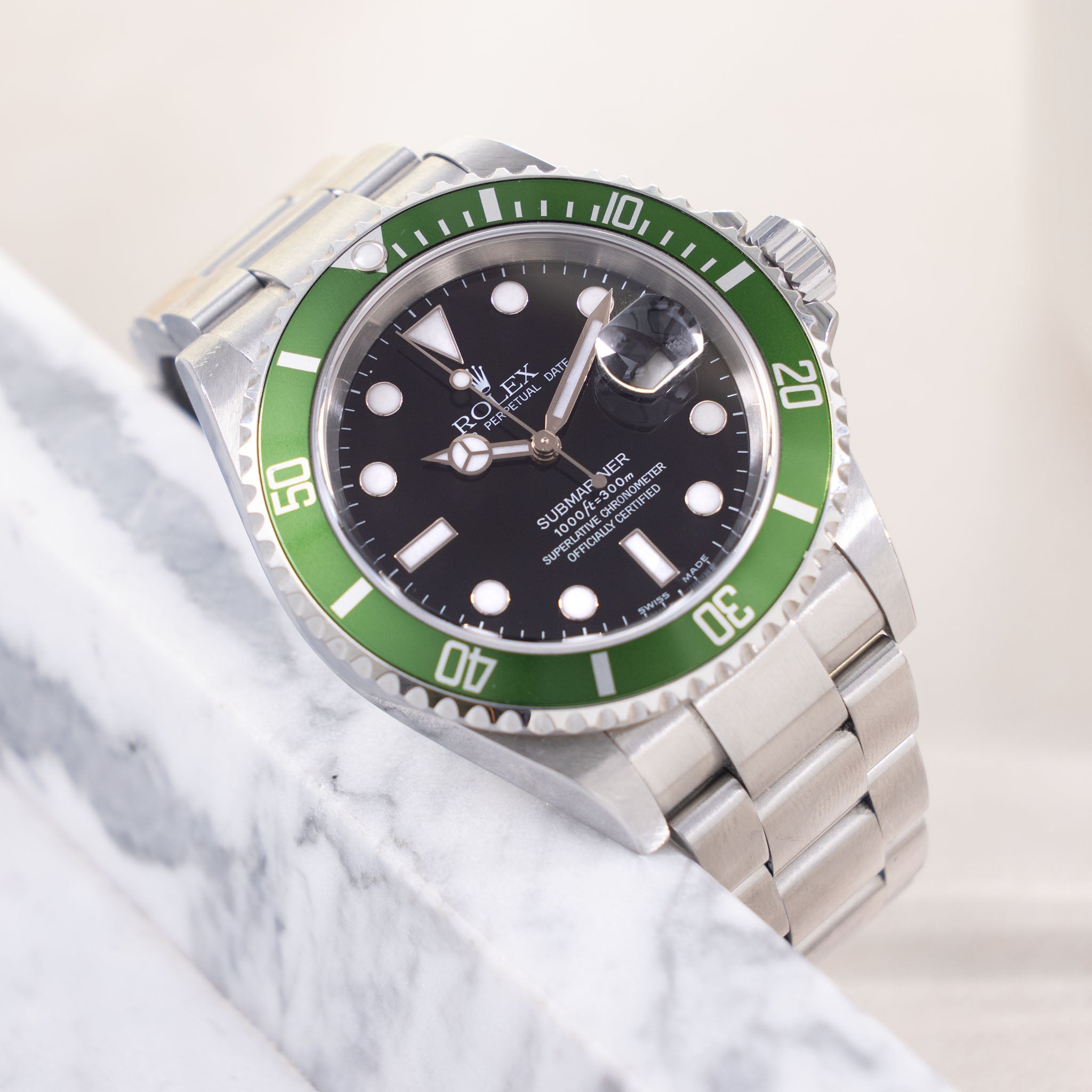 Rolex 16610lv Kermit Rolex Kermit Flat Rolex Submariner “Kermit