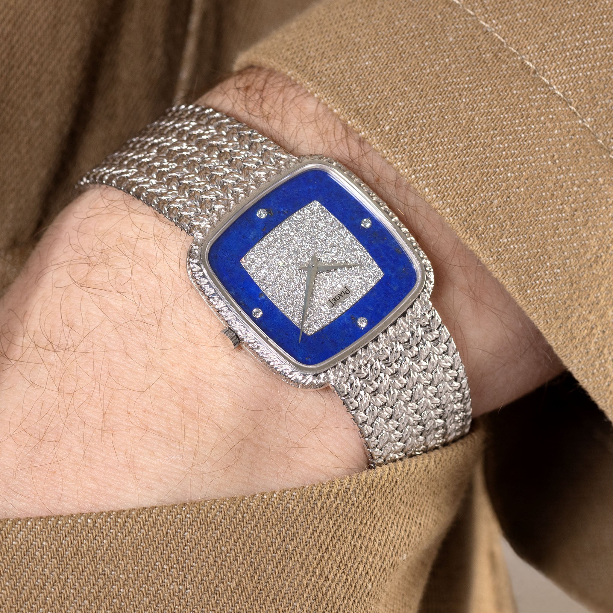 Piaget Tradition in 18K White Gold "Lapis Lazuli Pavé" Dial Ref. 9771 D2