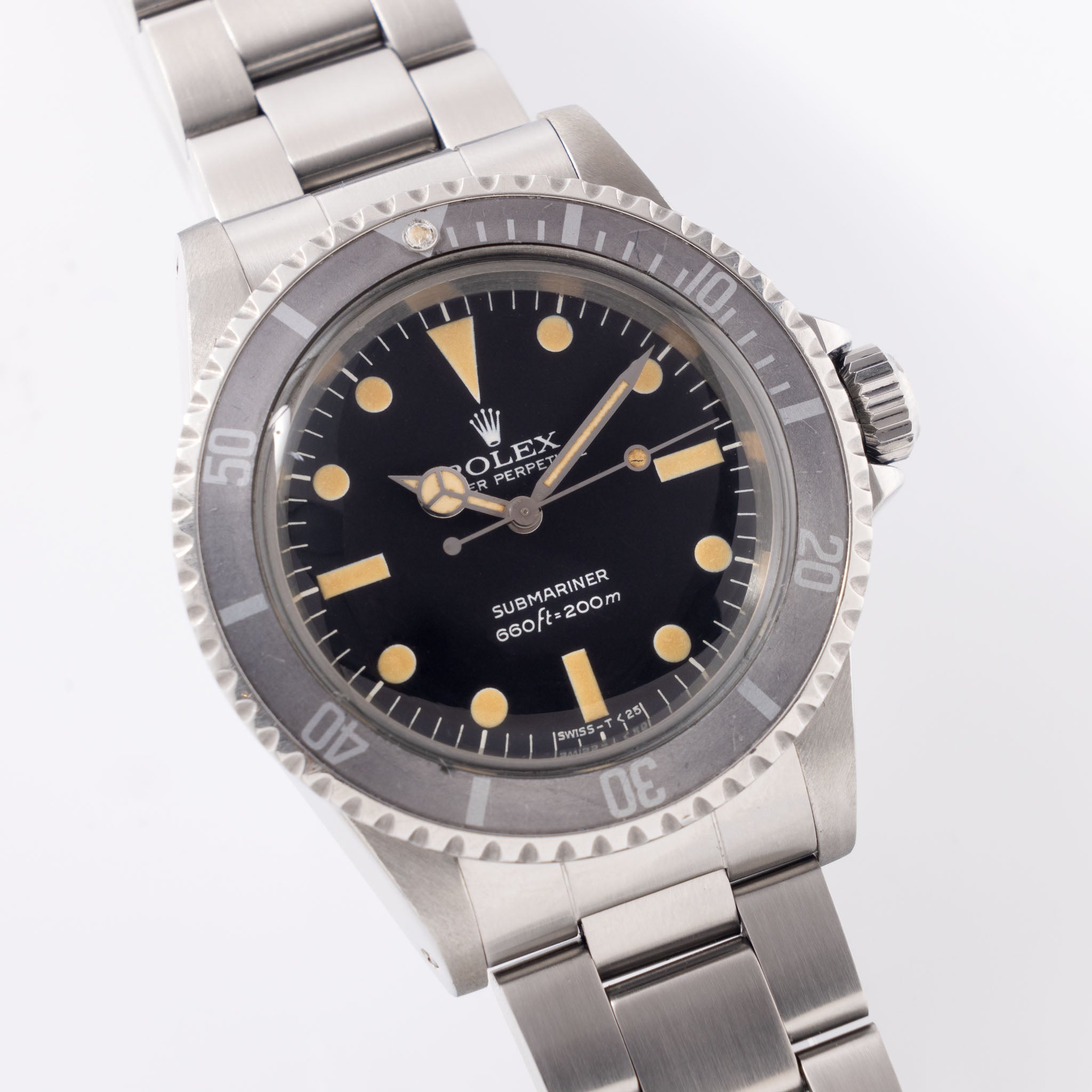 Rolex Submariner 5513 Maxi Mk2 Dial Ghost Inlay and Vivid Patina with Guarantee Paper