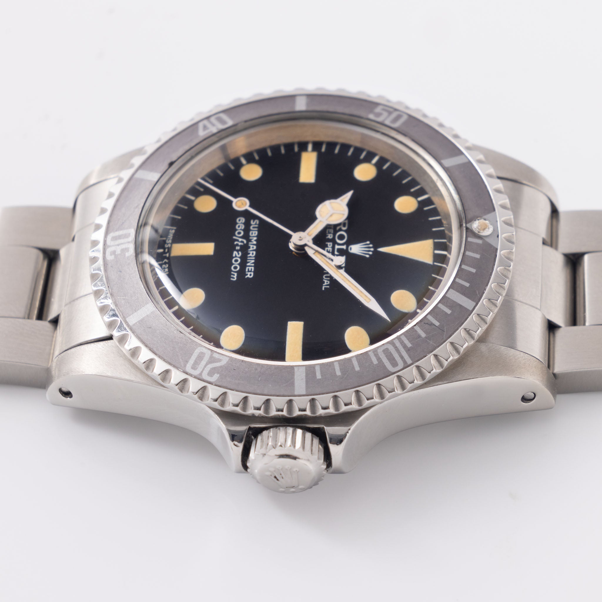 Rolex Submariner 5513 Maxi Mk2 Dial Ghost Inlay and Vivid Patina with Guarantee Paper