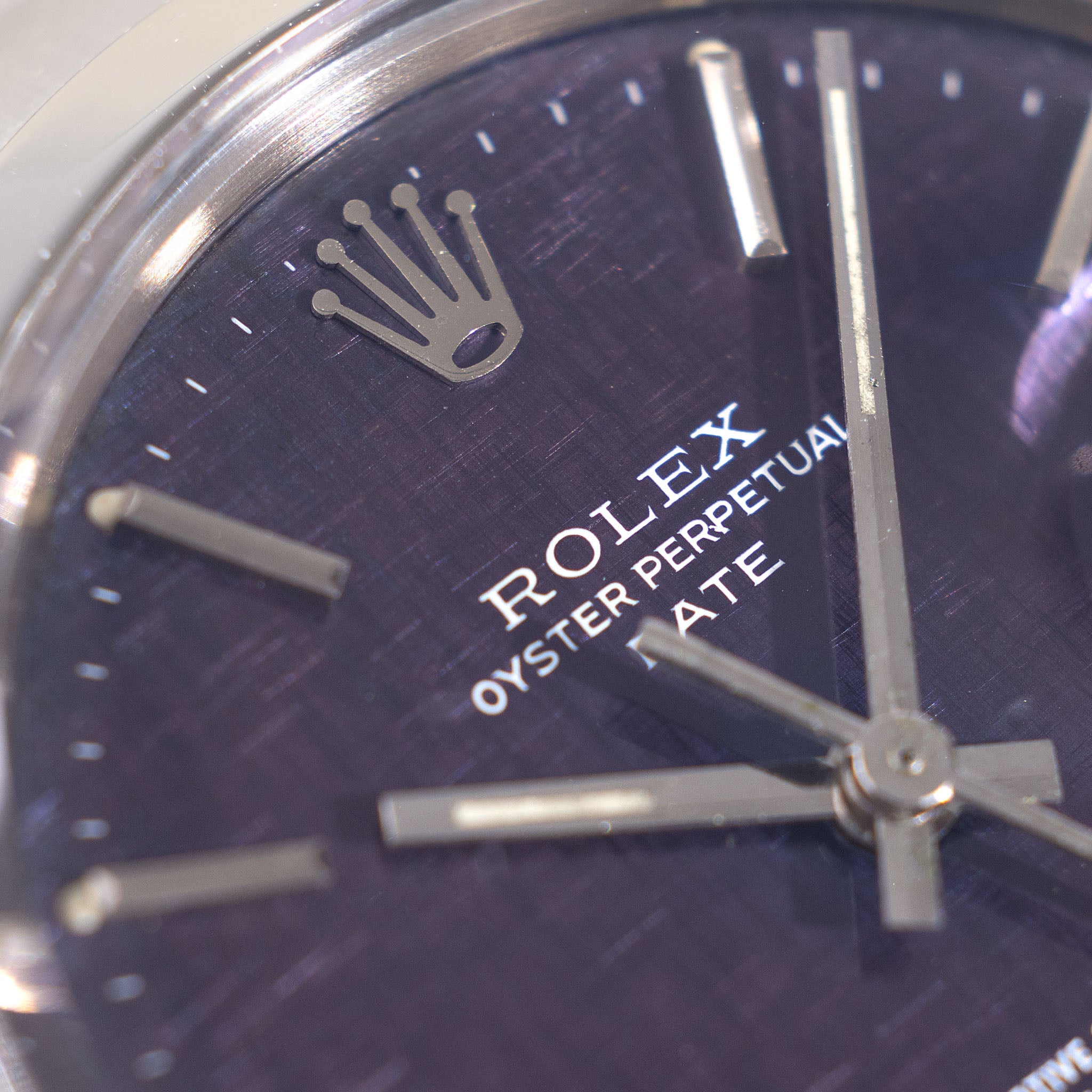 Rolex Oyster-Perpetual Date Purple Linen Dial Ref. 1500