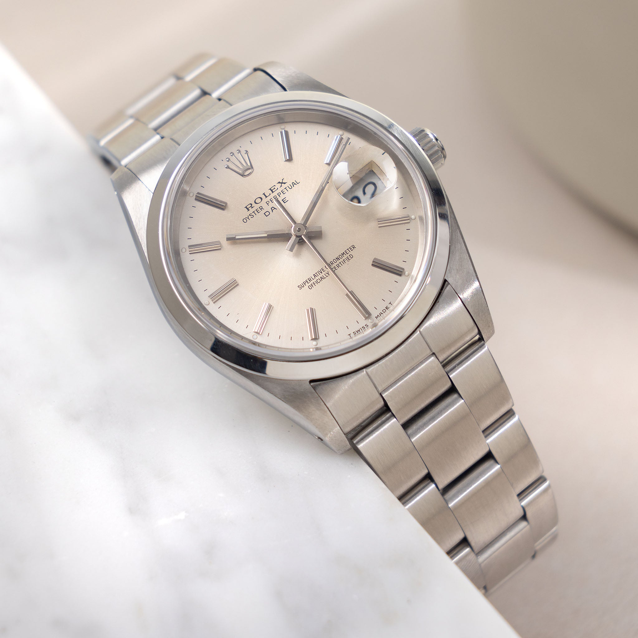 Rolex Oyster Perpetual Date Silver Dial Ref. 15200