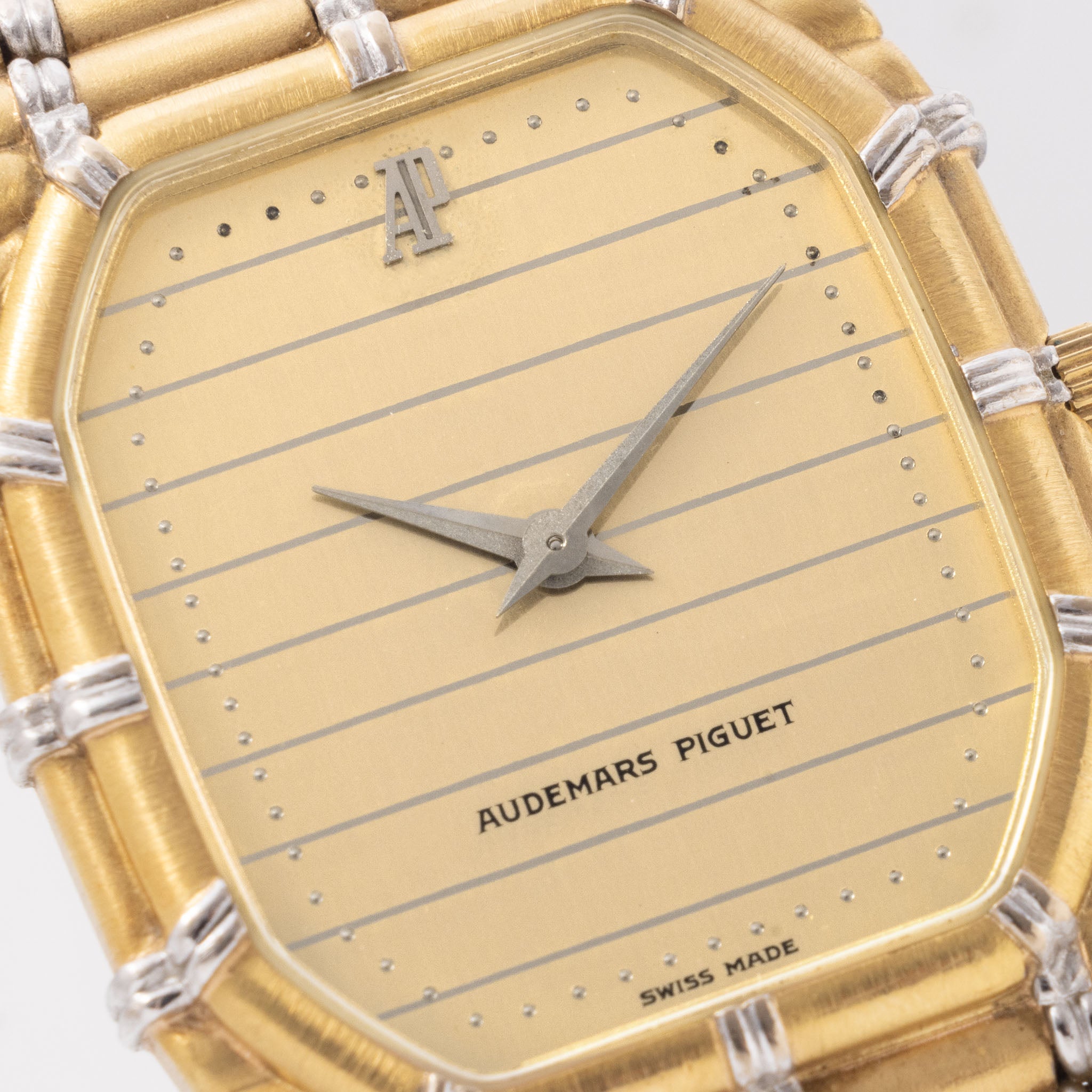 Audemars Piguet Two-Tone "Bamboo" Quartz 18K Yellow & White Gold