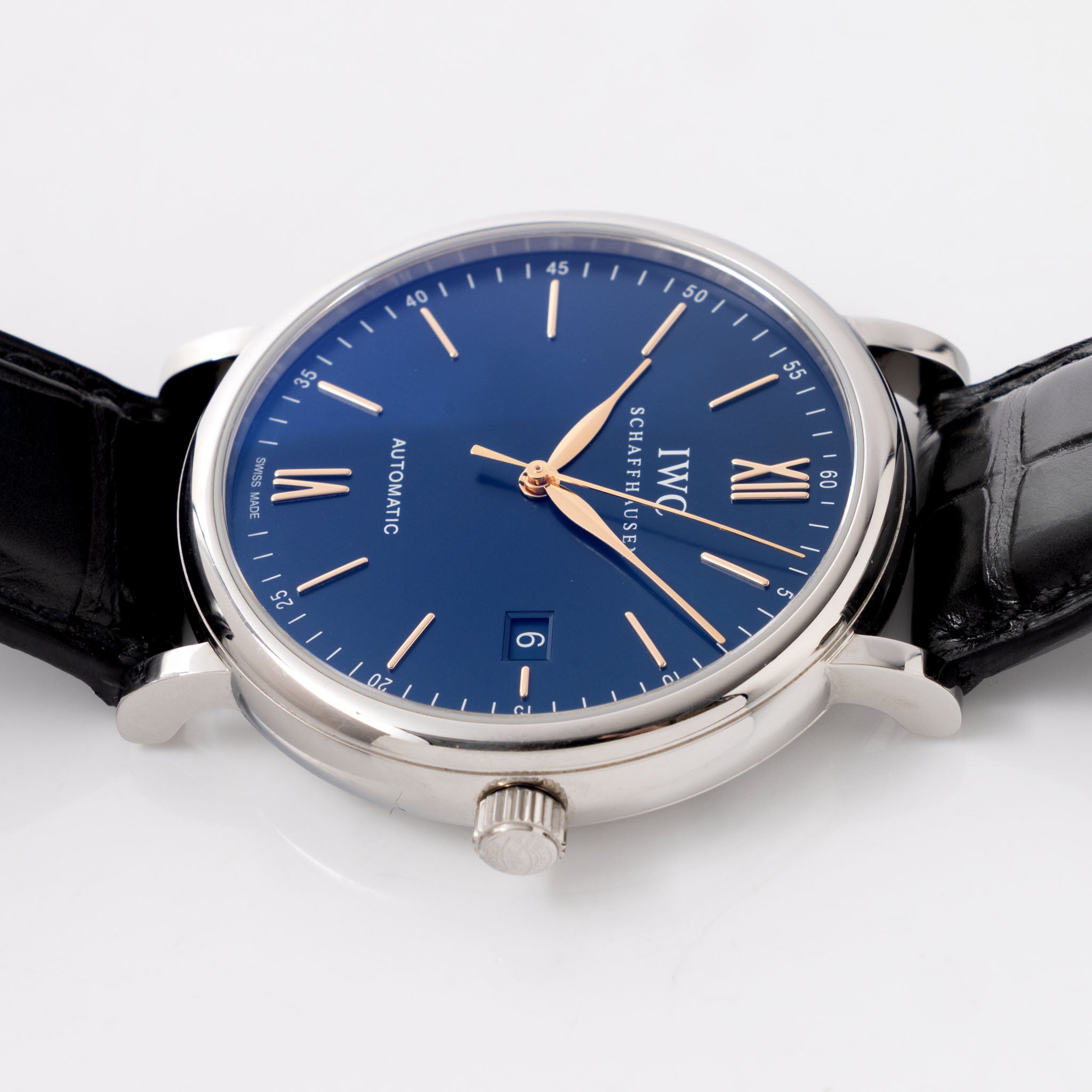 IWC Portofino Blue soleil dial box and paper set