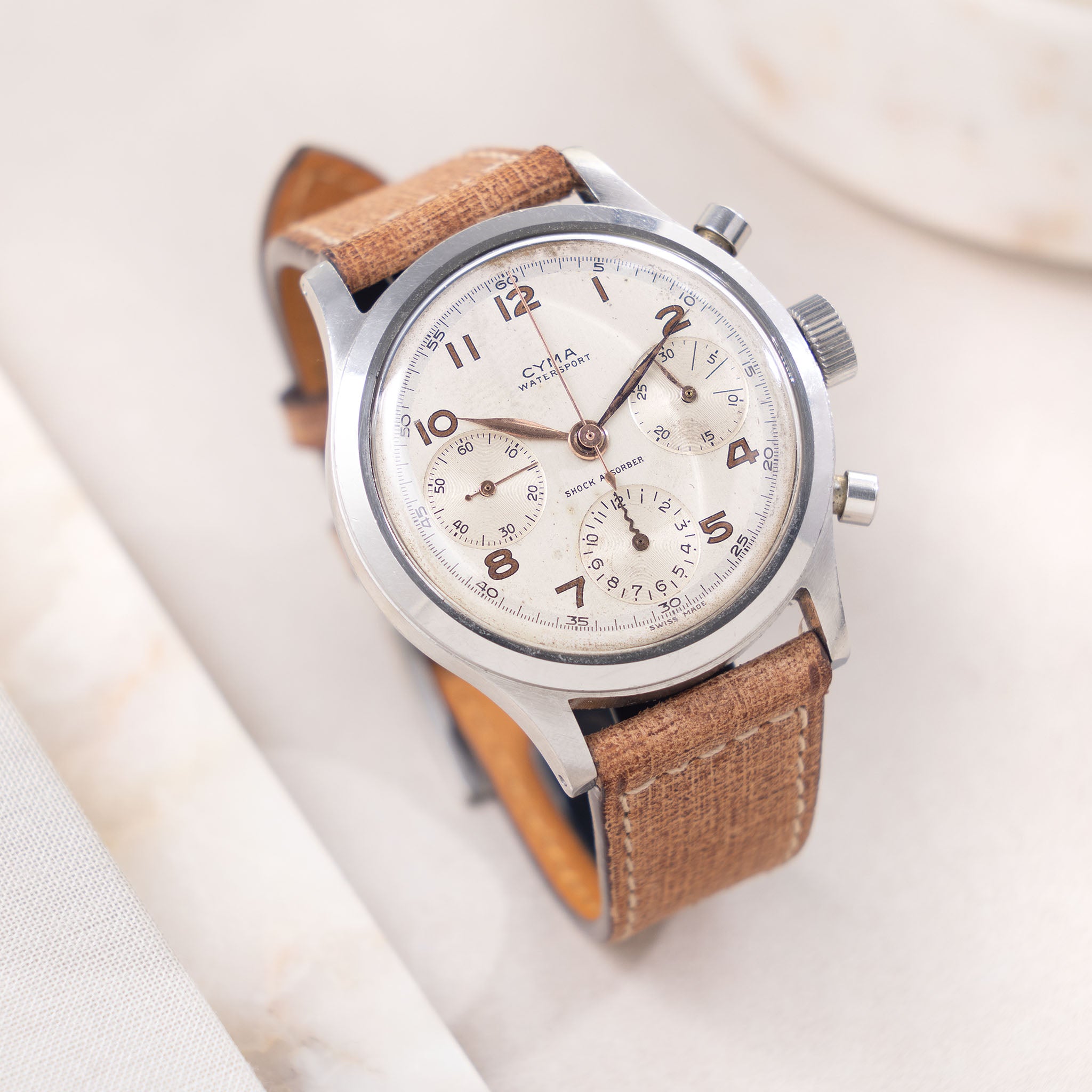 Cyma "Watersport " oversized chronograph clam shell case - incoming