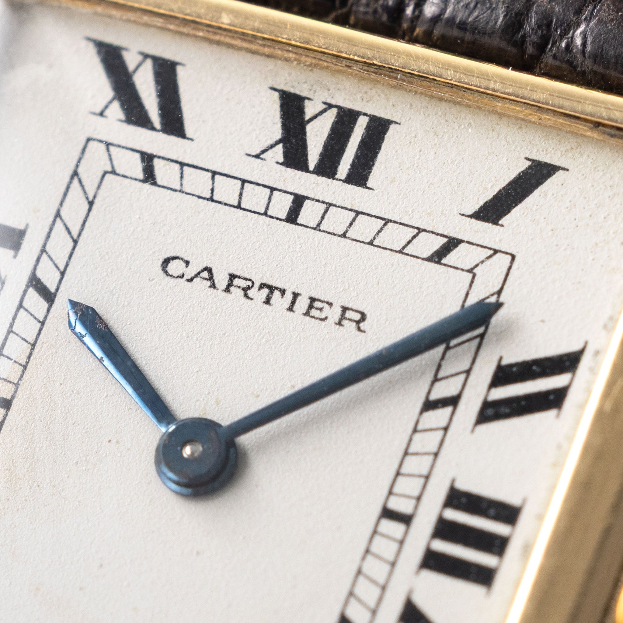 Cartier Tank Louis 'Extra Platte' 1960s Jaeger Movement in 18k Yellow Gold