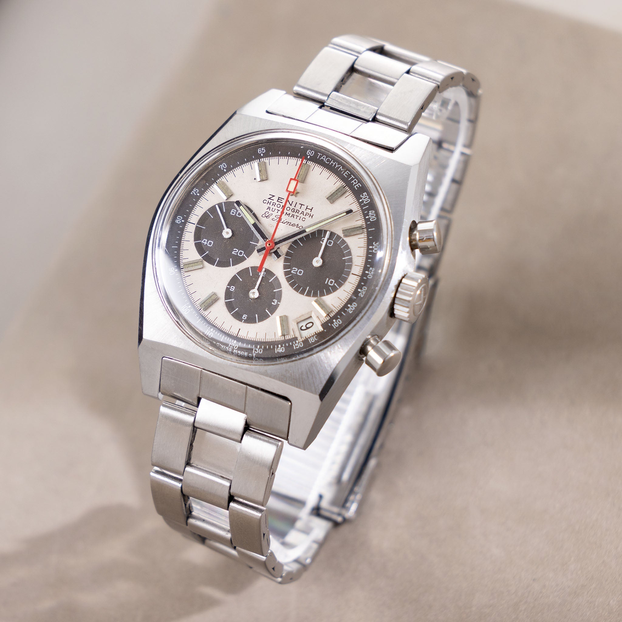 Zenith El primero A384 “Panda Tropical Dial" with Gay Frères Ladder Bracelet