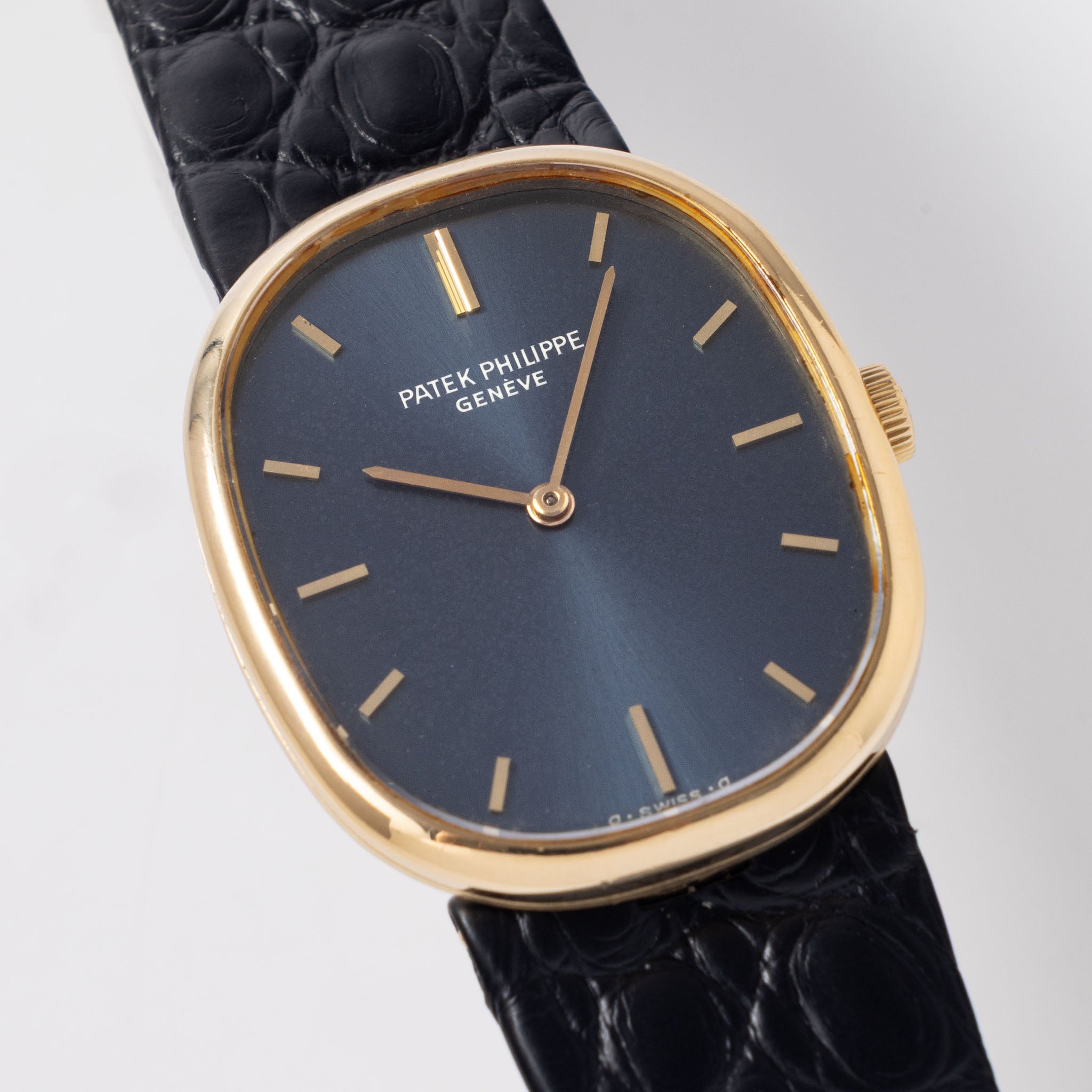 Patek Philippe Ellipse D'Or 3648J Blue Soleil Sigma Dial in 18k Yellow Gold with Original Box