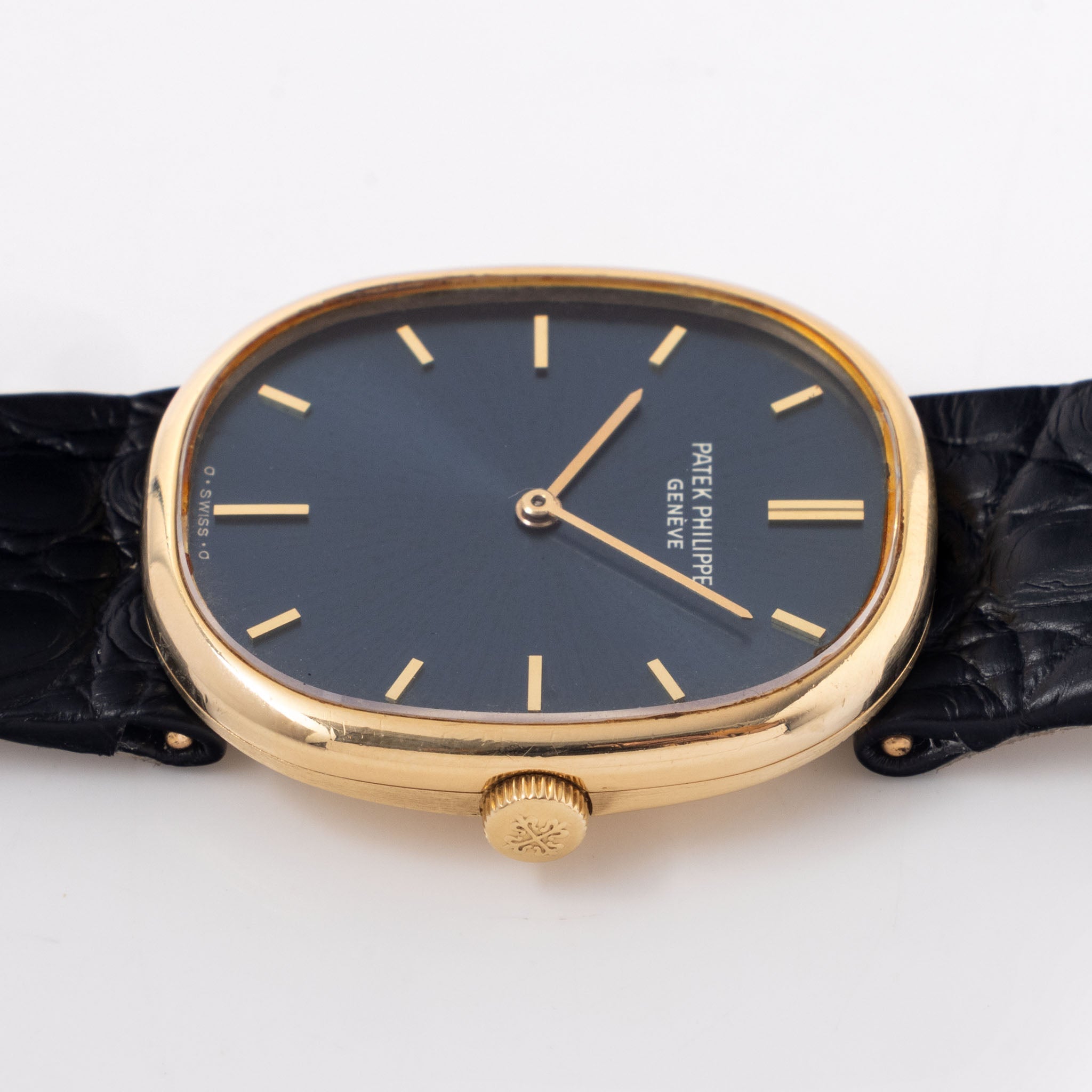 Patek Philippe Ellipse D'Or 3648J Blue Soleil Sigma Dial in 18k Yellow Gold with Original Box