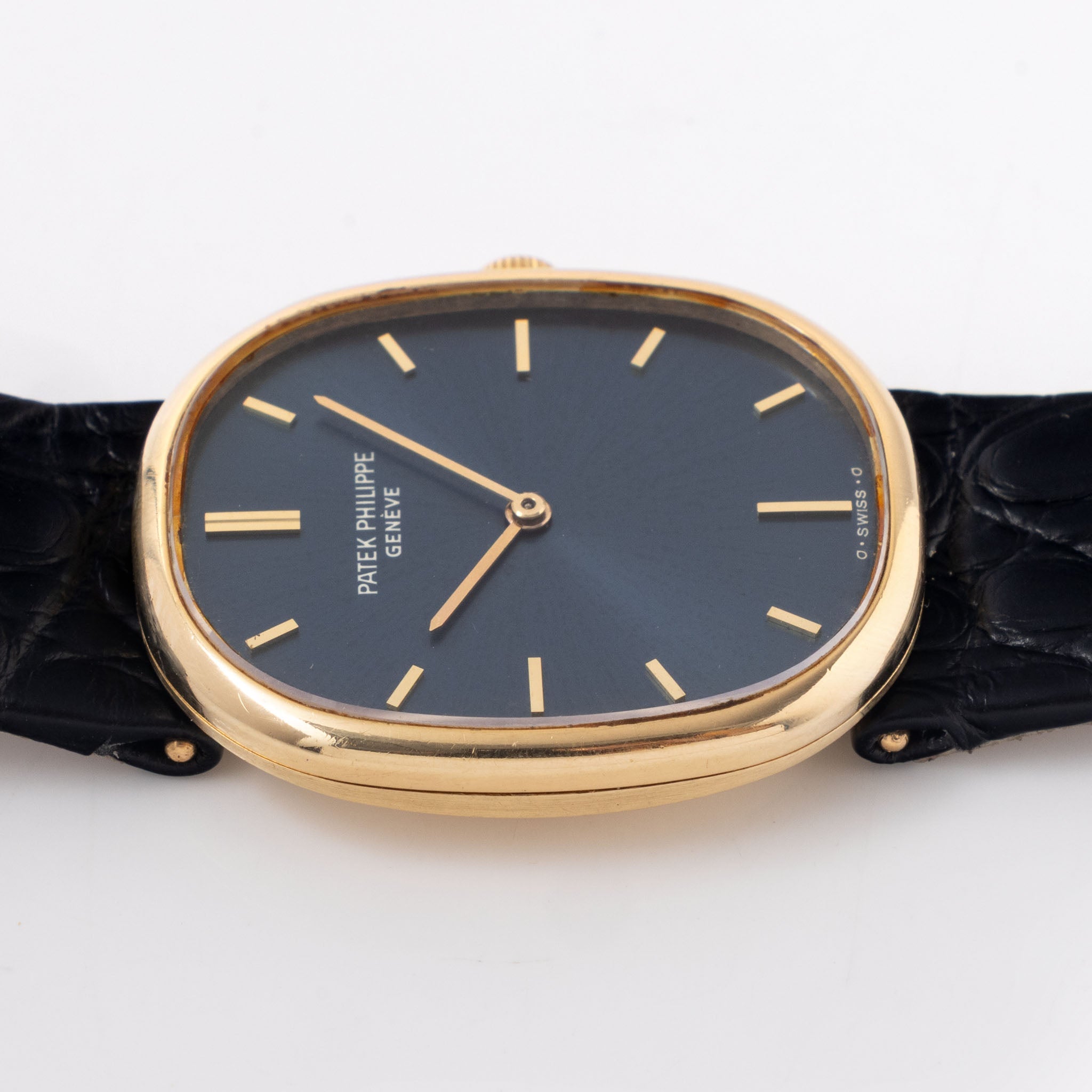 Patek Philippe Ellipse D'Or 3648J Blue Soleil Sigma Dial in 18k Yellow Gold with Original Box