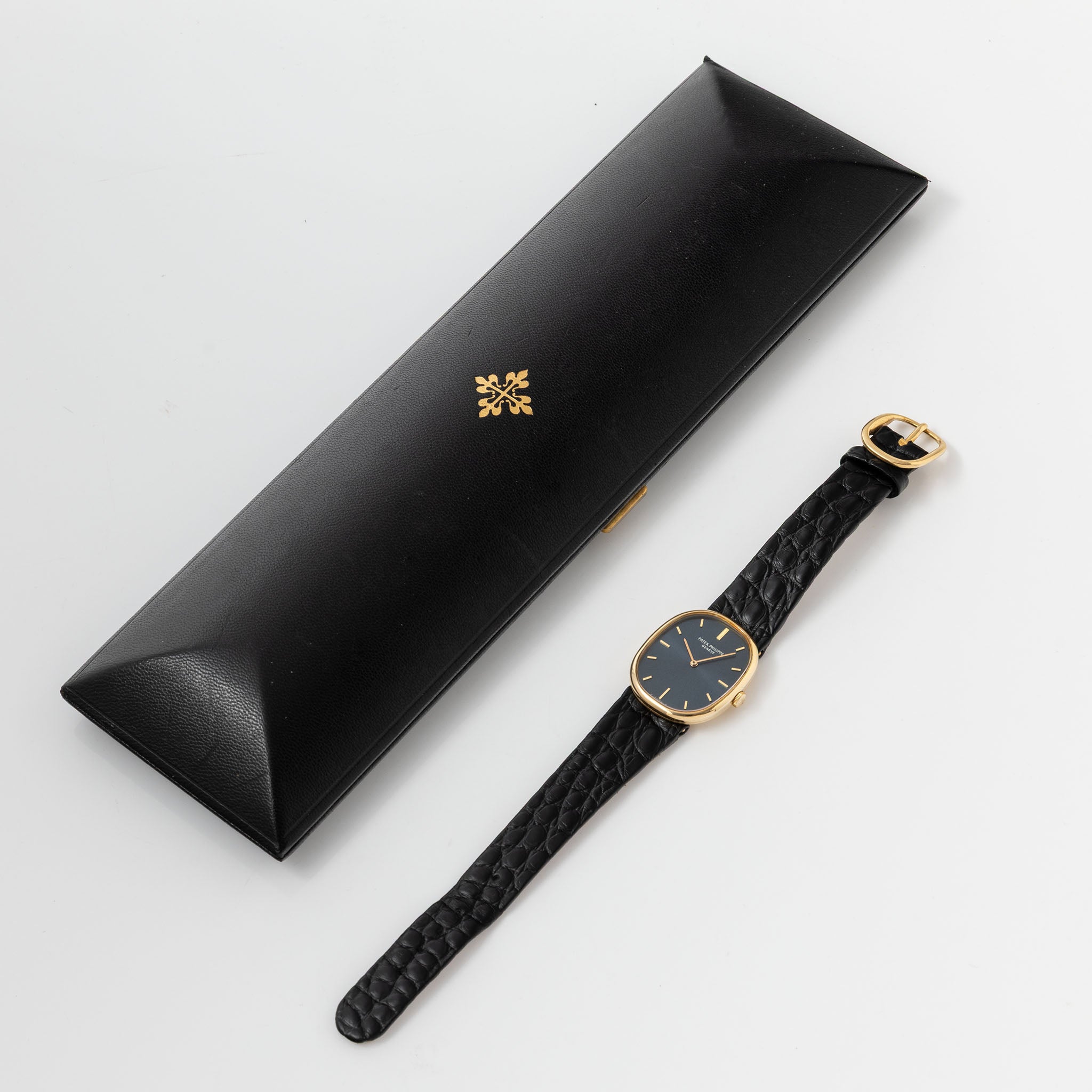Patek Philippe Ellipse D'Or 3648J Blue Soleil Sigma Dial in 18k Yellow Gold with Original Box
