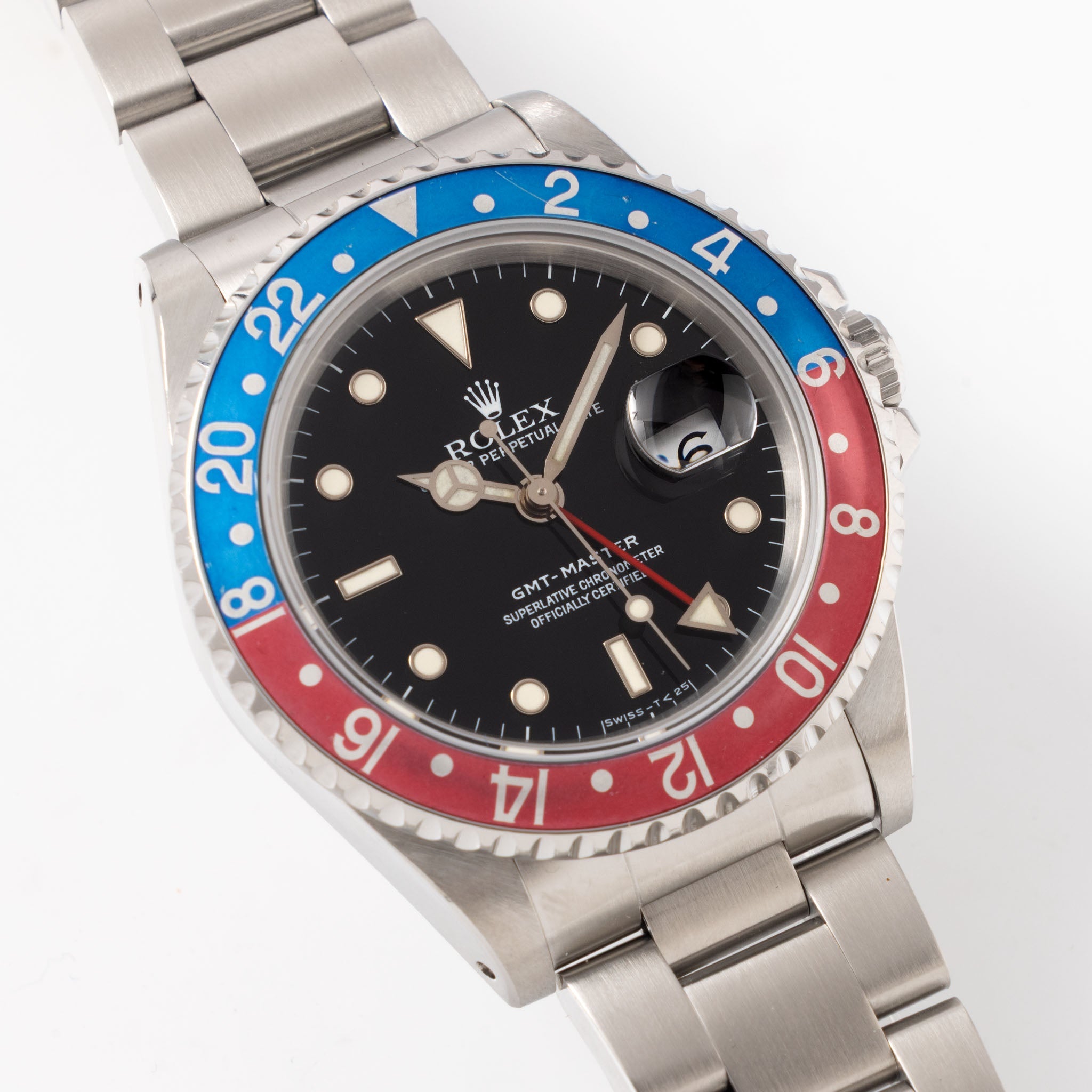 Rolex GMT-Master 16700 with Faded Pepsi Inlay Box and Papers Tritium Dial