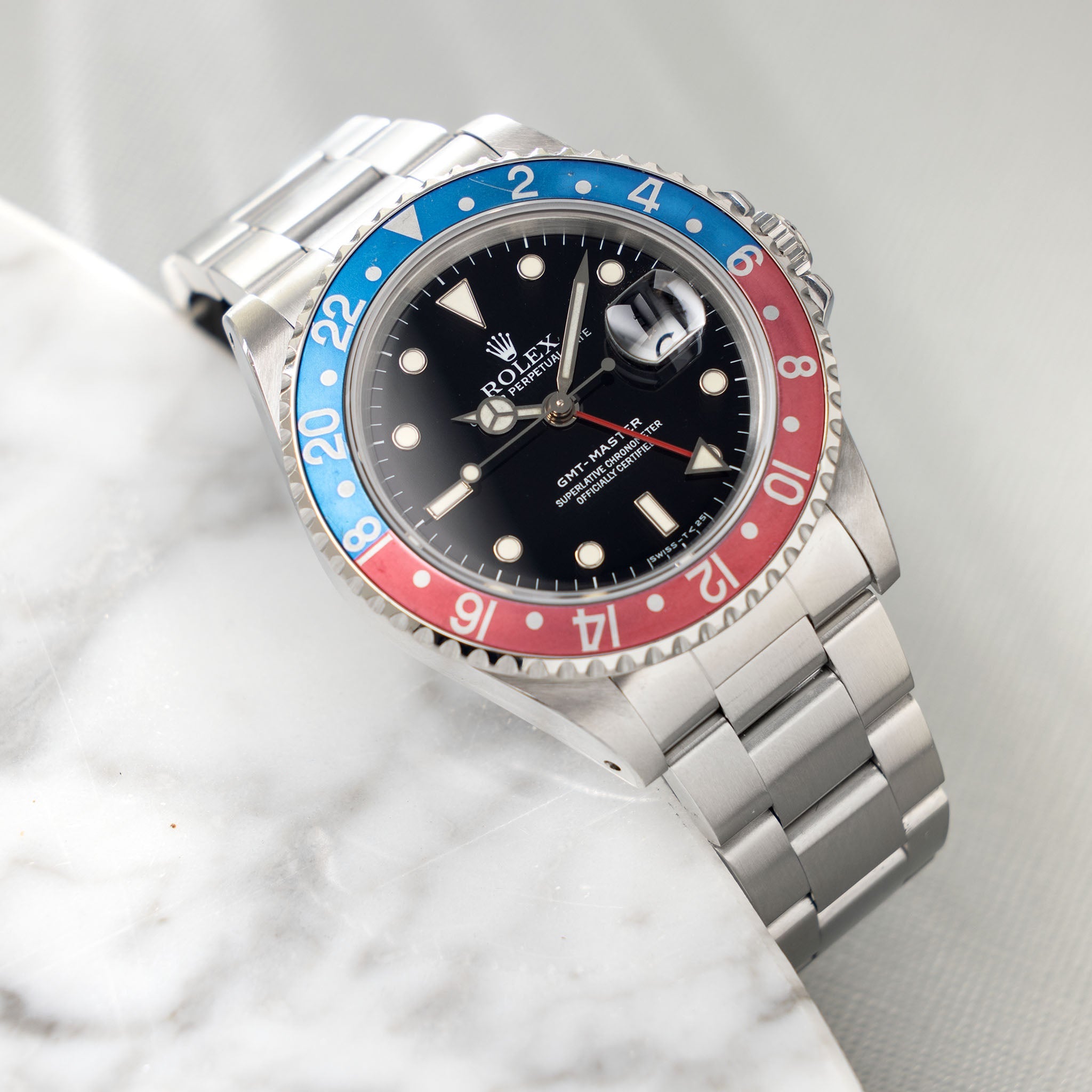 Rolex GMT-Master 16700 with Faded Pepsi Inlay Box and Papers Tritium Dial