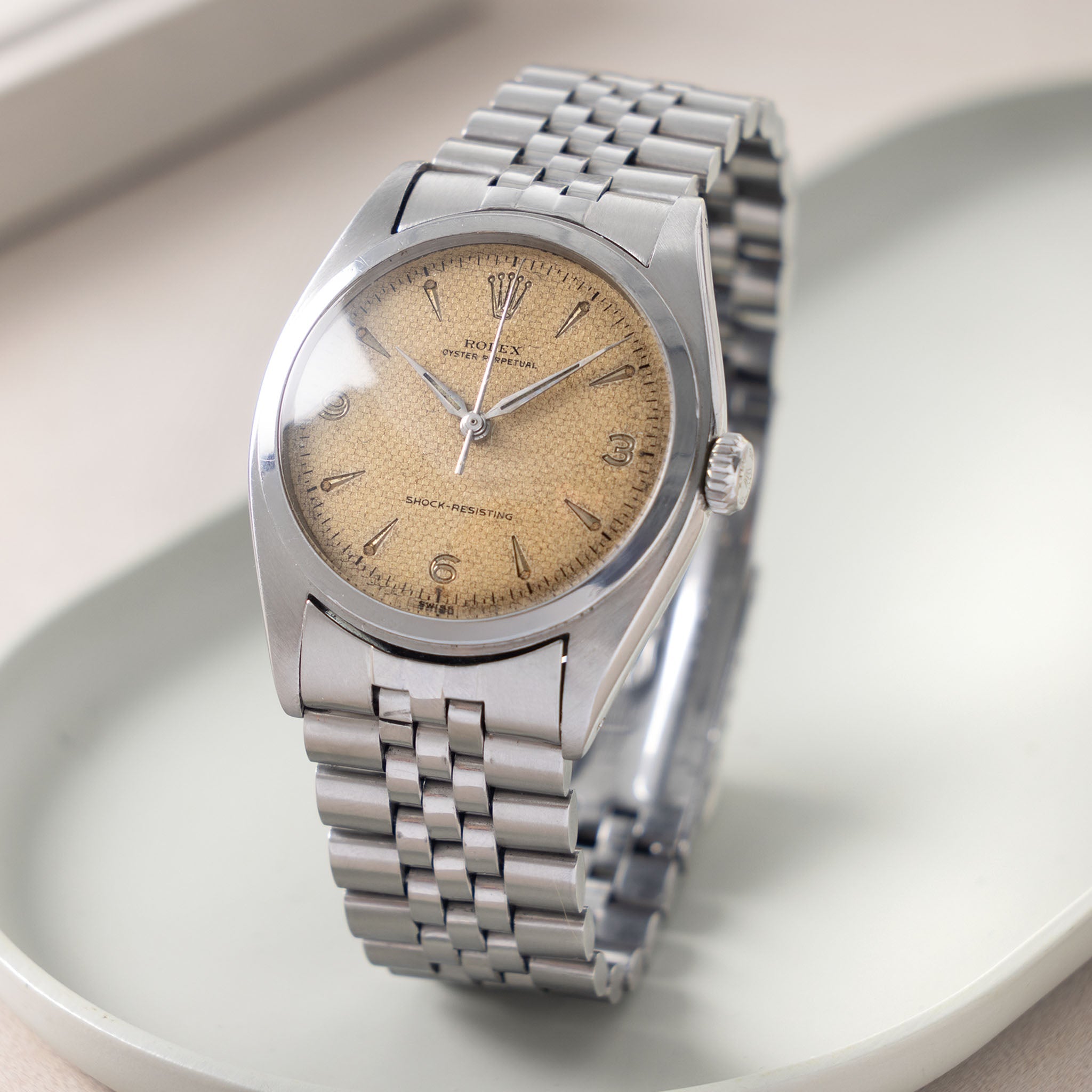 Rolex Oyster Perpetual Ovettone ref. 6098 Checkerboard Dial