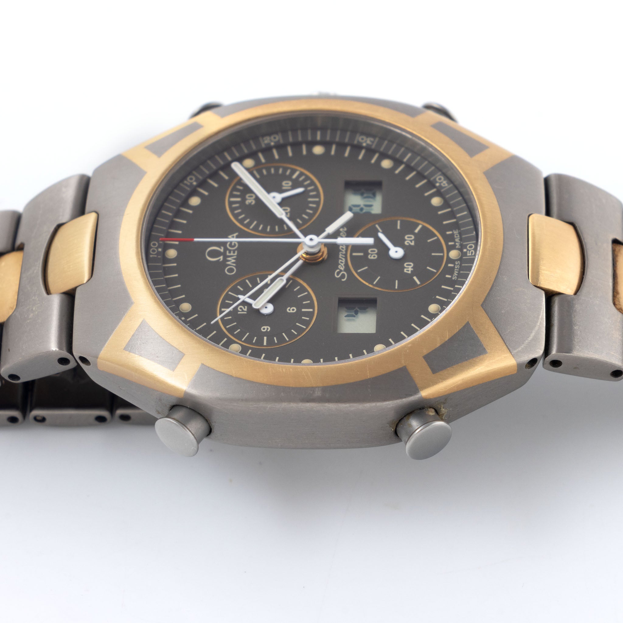 Omega Seamaster Polaris chronograph Olympic Games Limited Edition  in Titanium  and Gold ref 386.1232