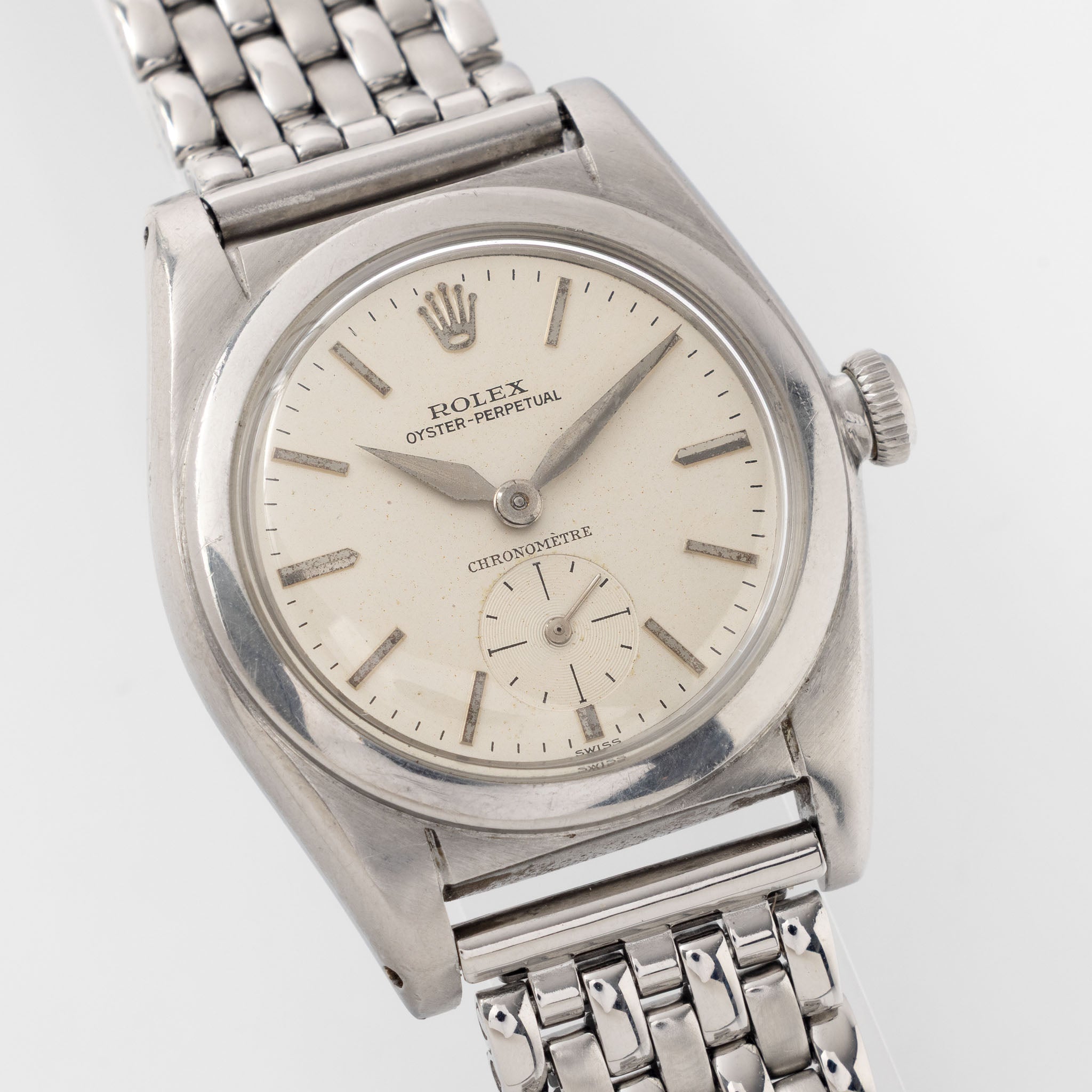 Rolex Oyster Perpetual "Bubble Back" Silver Dial in steel ref. 2764
