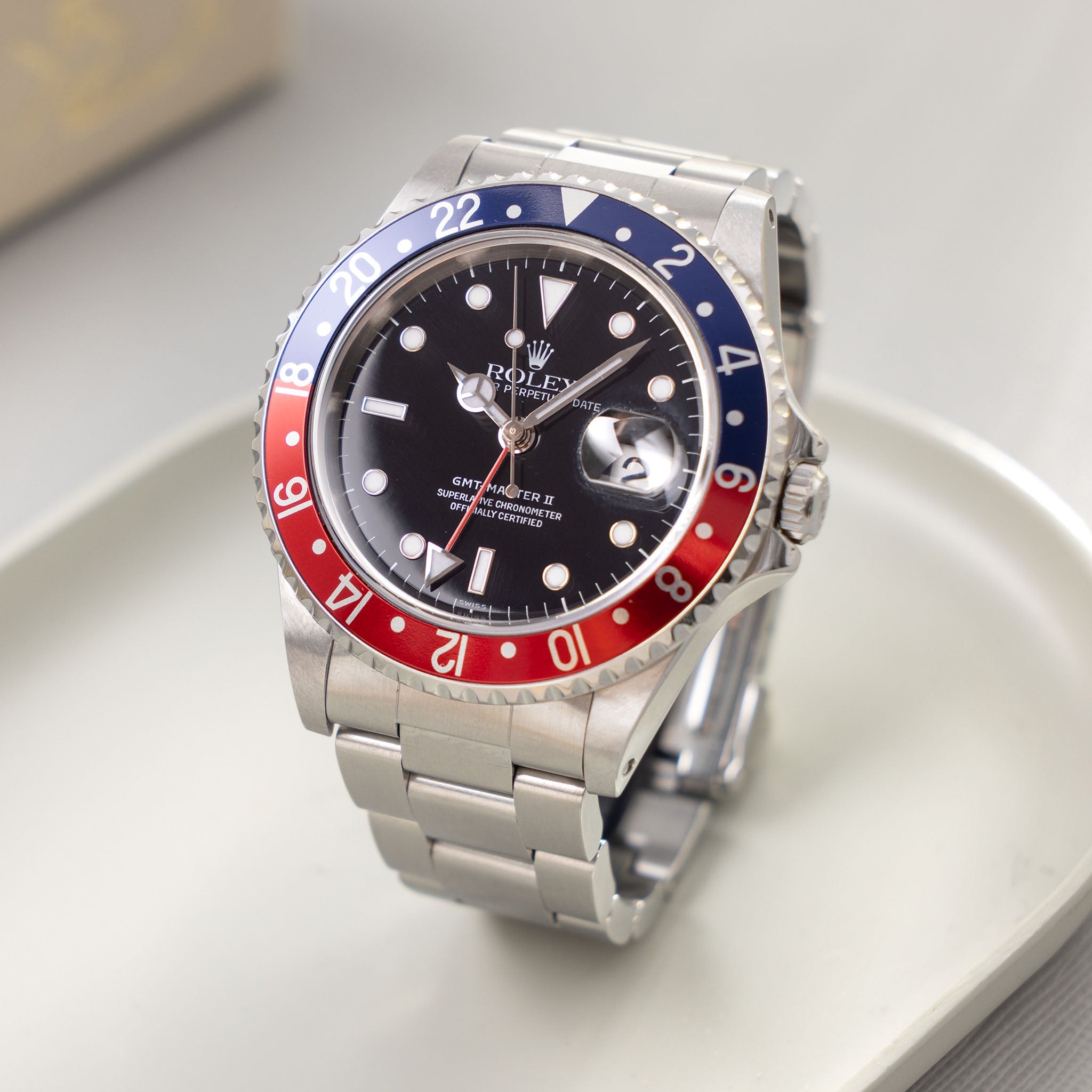 Rolex Gmt-Master II 16710 Swiss Only Dial Box and Paper set Pepsi Inse