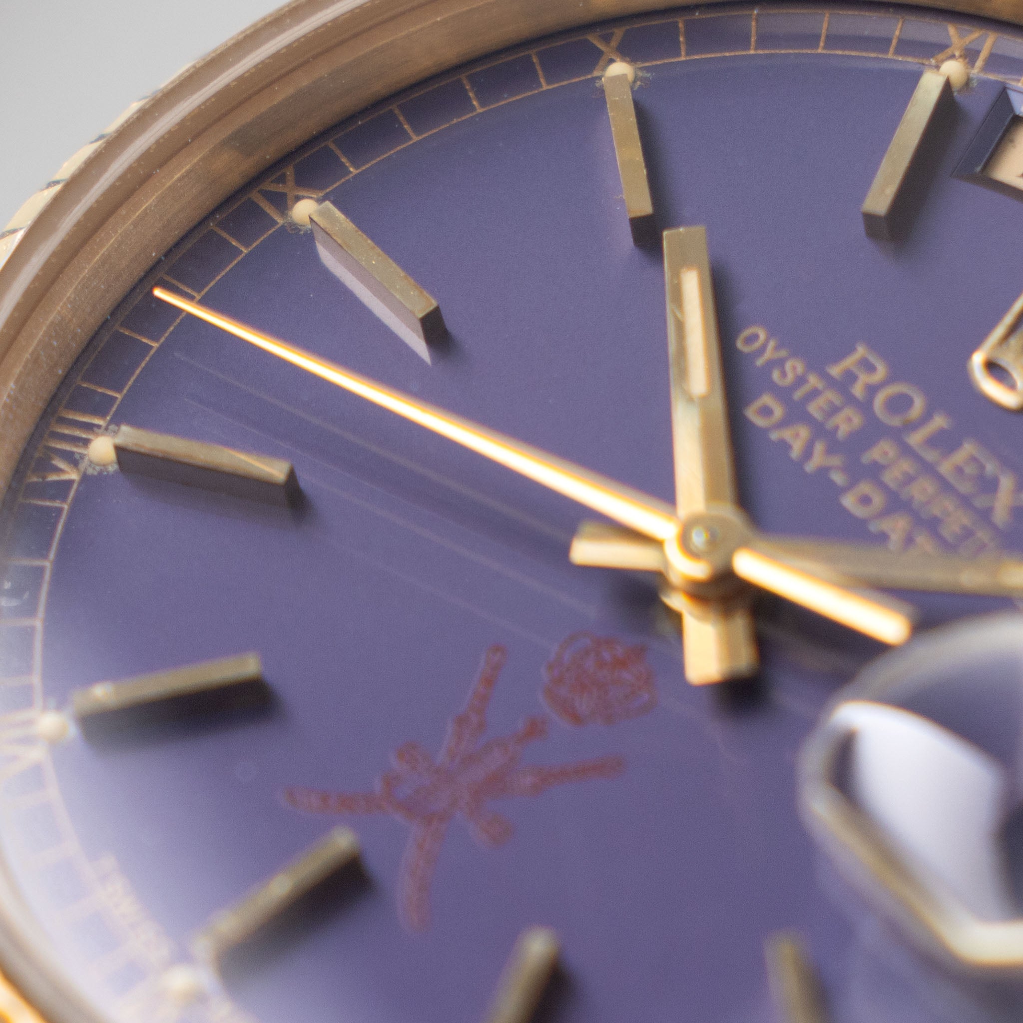 Rolex Day-Date 18038 Purple  Khanjar dial from original owner’s family with Provenance