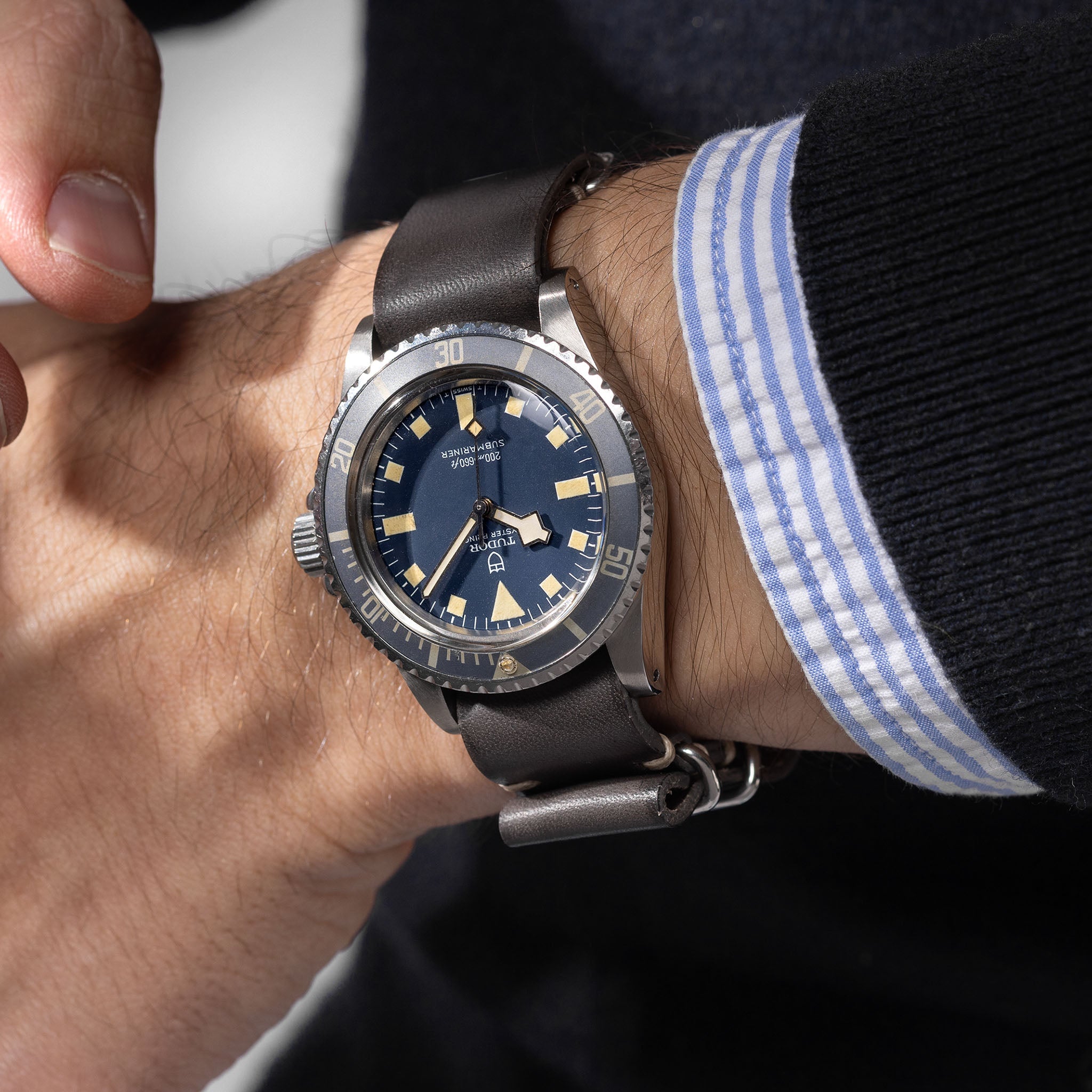 Tudor Submariner Snowflake Blue dial ref 9401