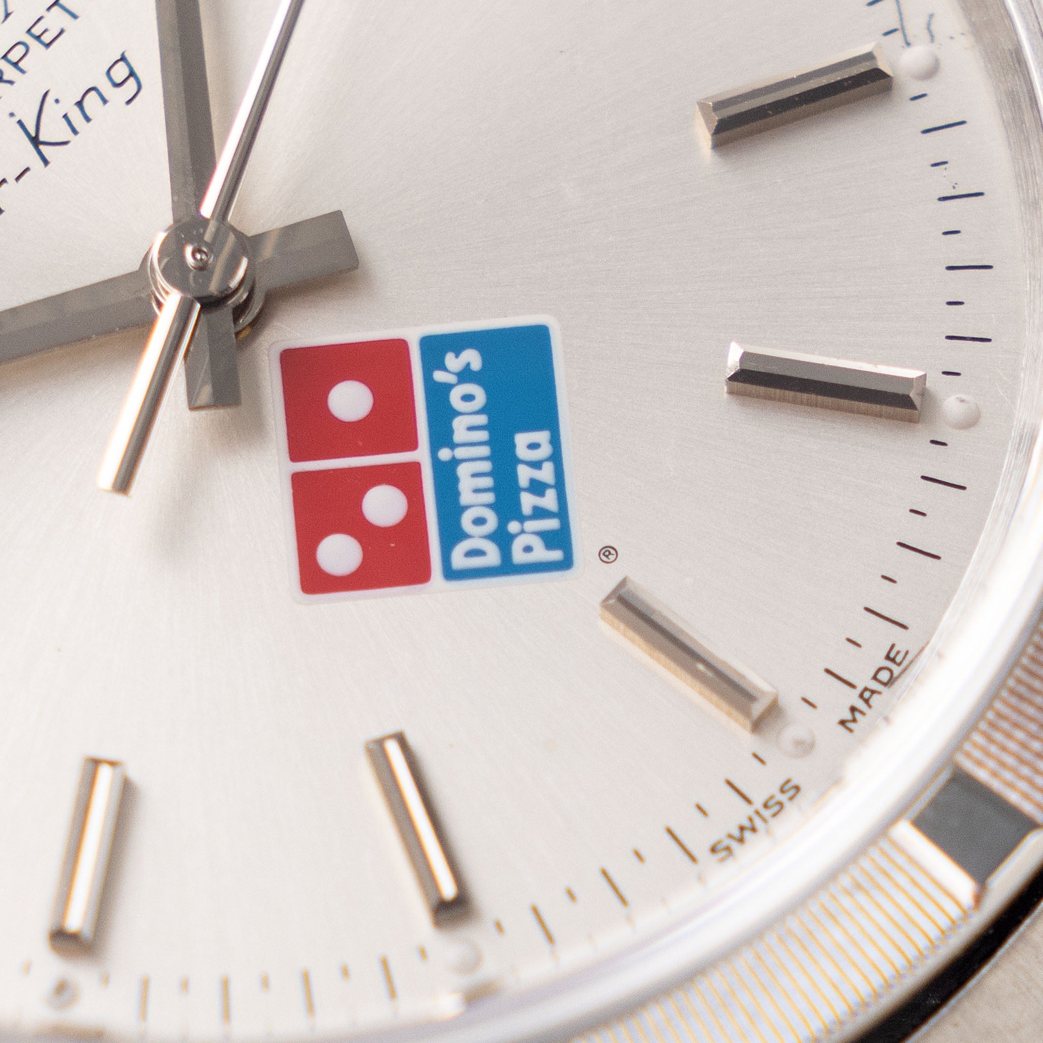 Rolex Oyster Perpetual Air-king Silver Domino’s Logo dial ref 14010