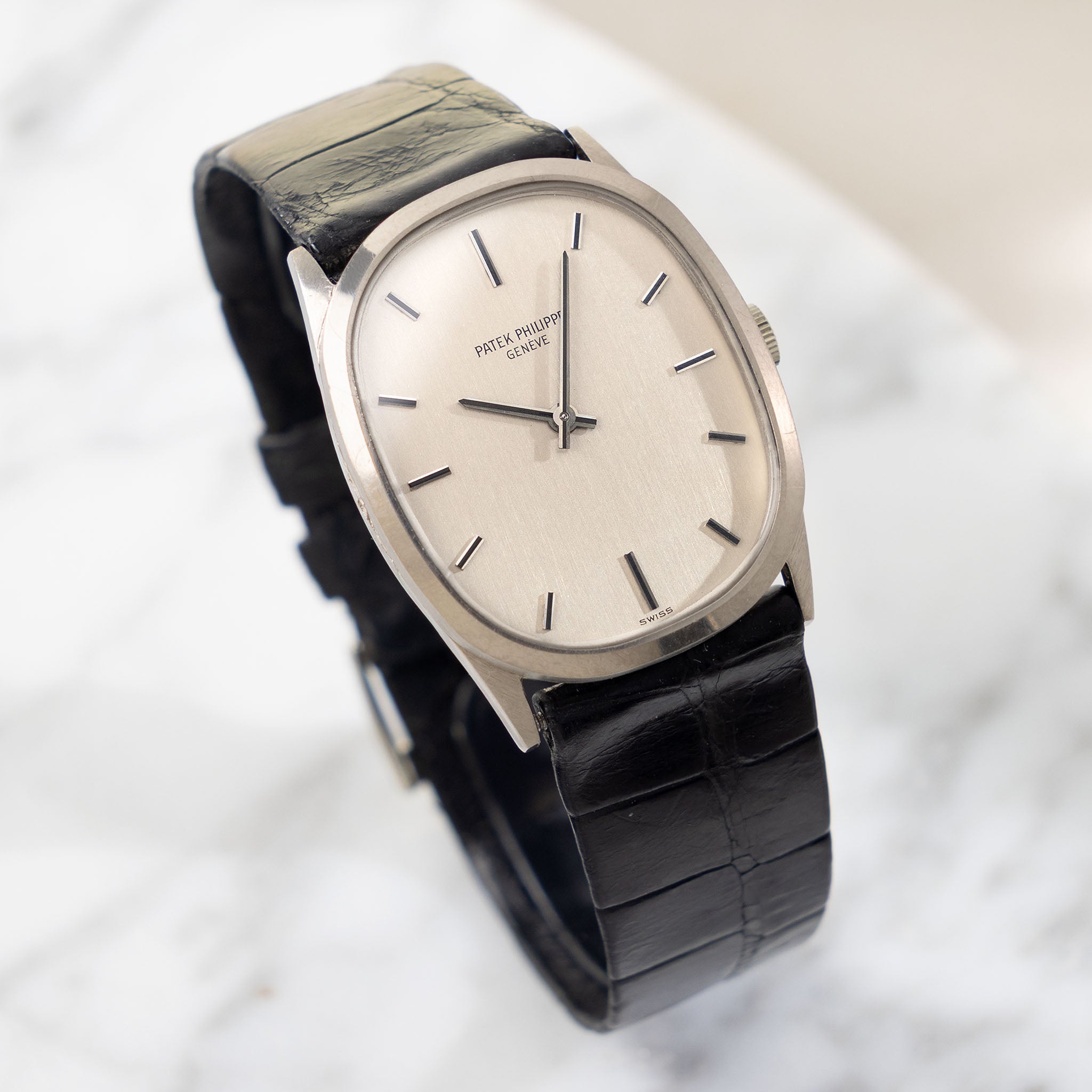 Patek Philippe Golden Ellipse 3546G Silver Dial in 18k White Gold with Extract of Archives