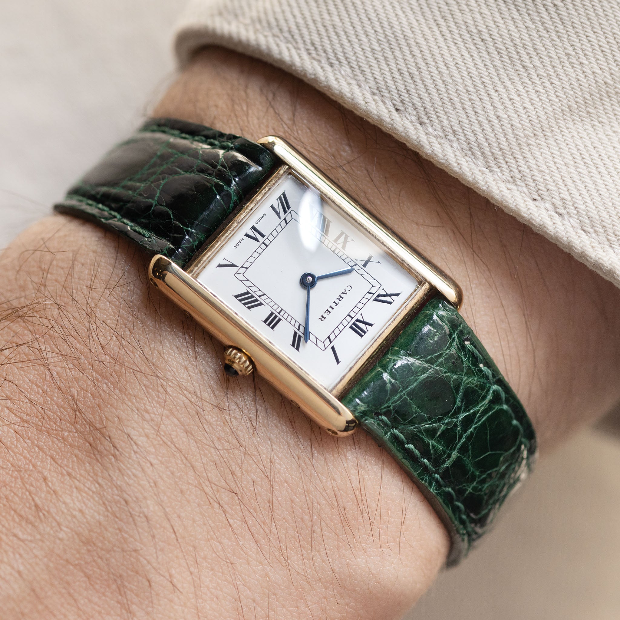 Cartier tank quartz online movement