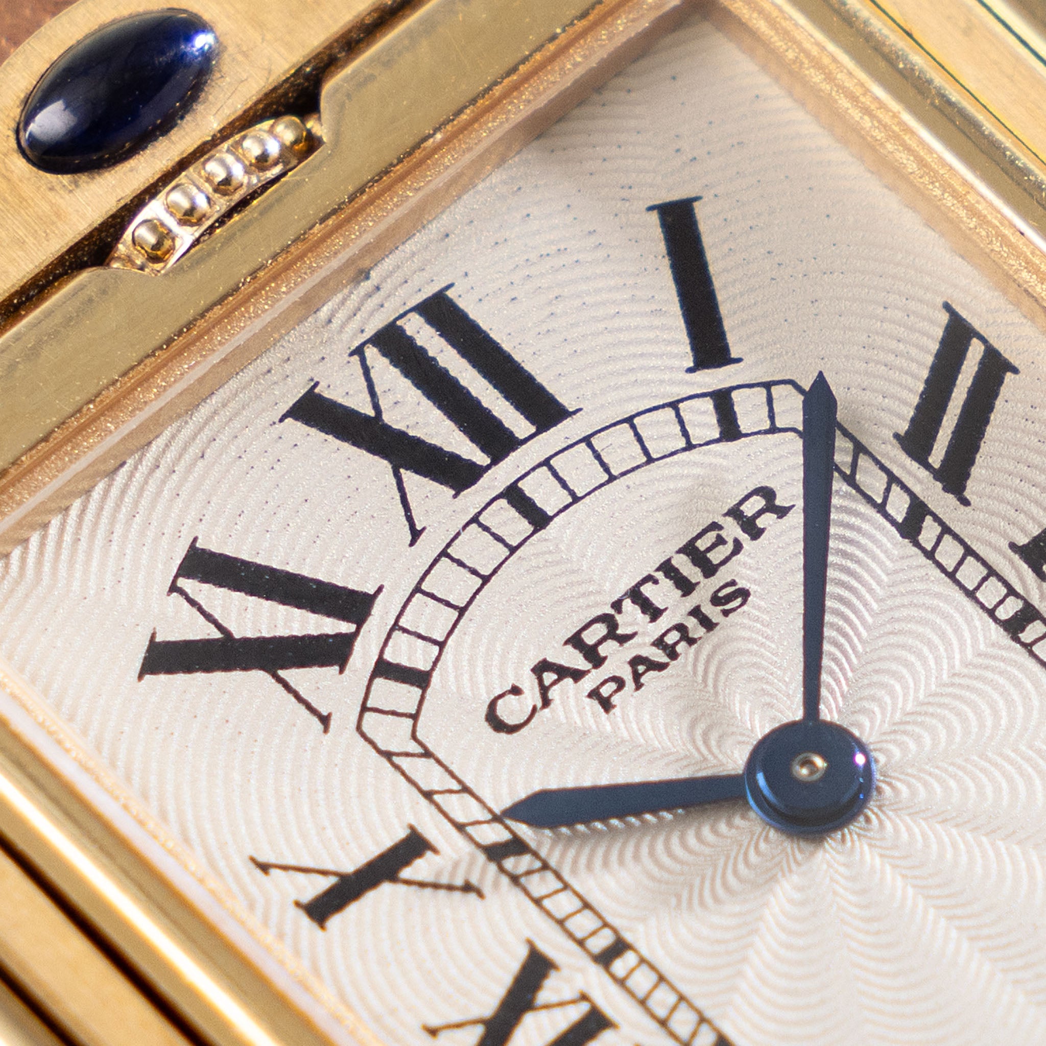 Cartier Basculante 2391 Guilloché Dial in 18k Yellow Gold Millennium  Limited Edition