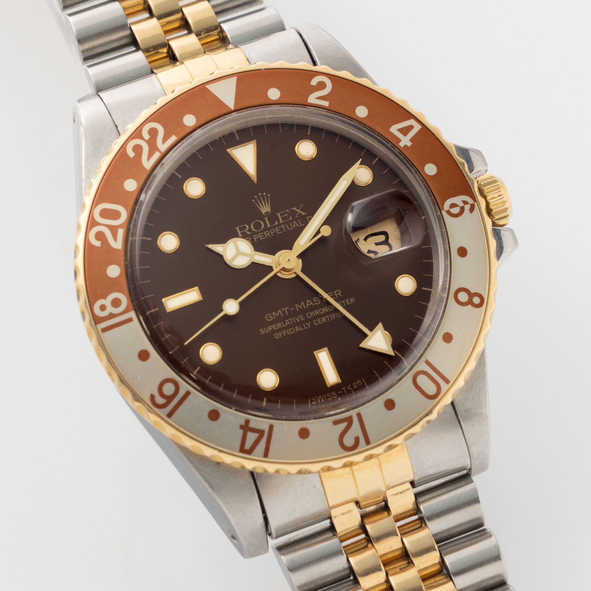 Rolex GMT-Master 16753 Root Beer Brown Soleil Dial with Original Box and Papers