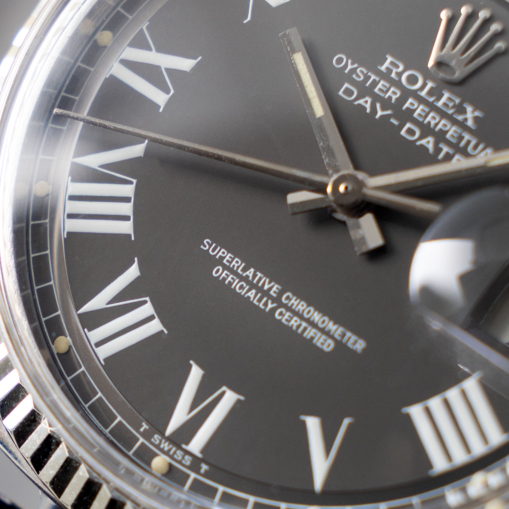 Rolex Day-Date 1803/9 Dark Grey Buckley Dial with Papers and Invoice