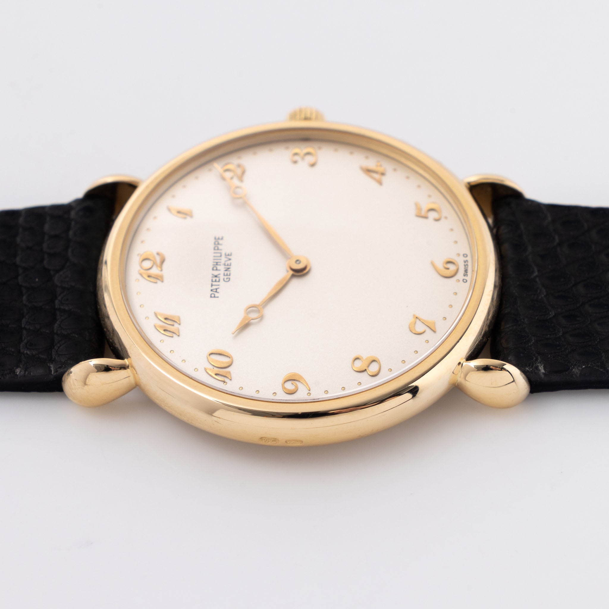 Patek Philippe Calatrava 3820J Silver Breguet Dial Tear Drop Lugs in 18k Yellow Gold