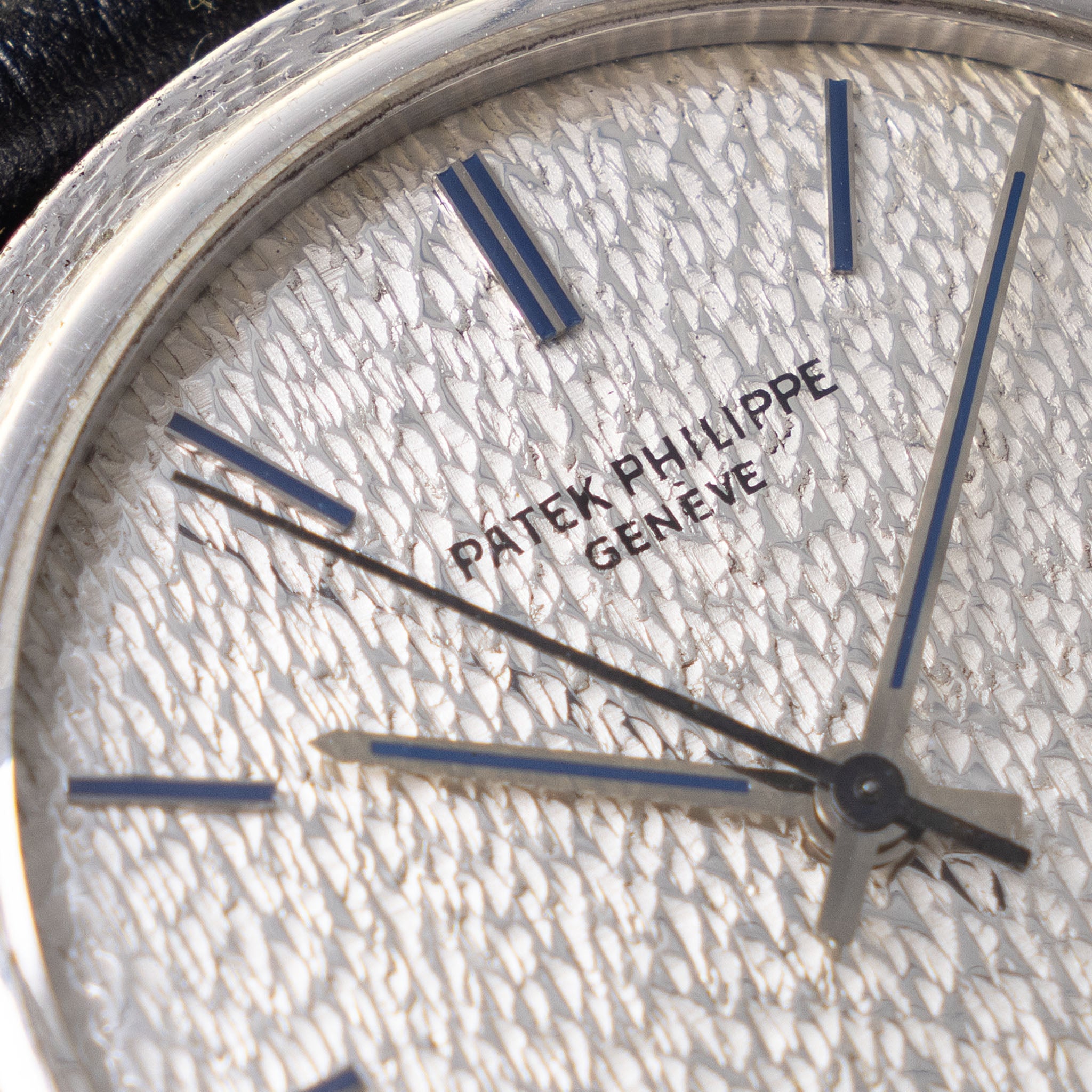 Patek Philippe Calatrava 3569G Hammered Dial in 18k White Gold Back Winder
